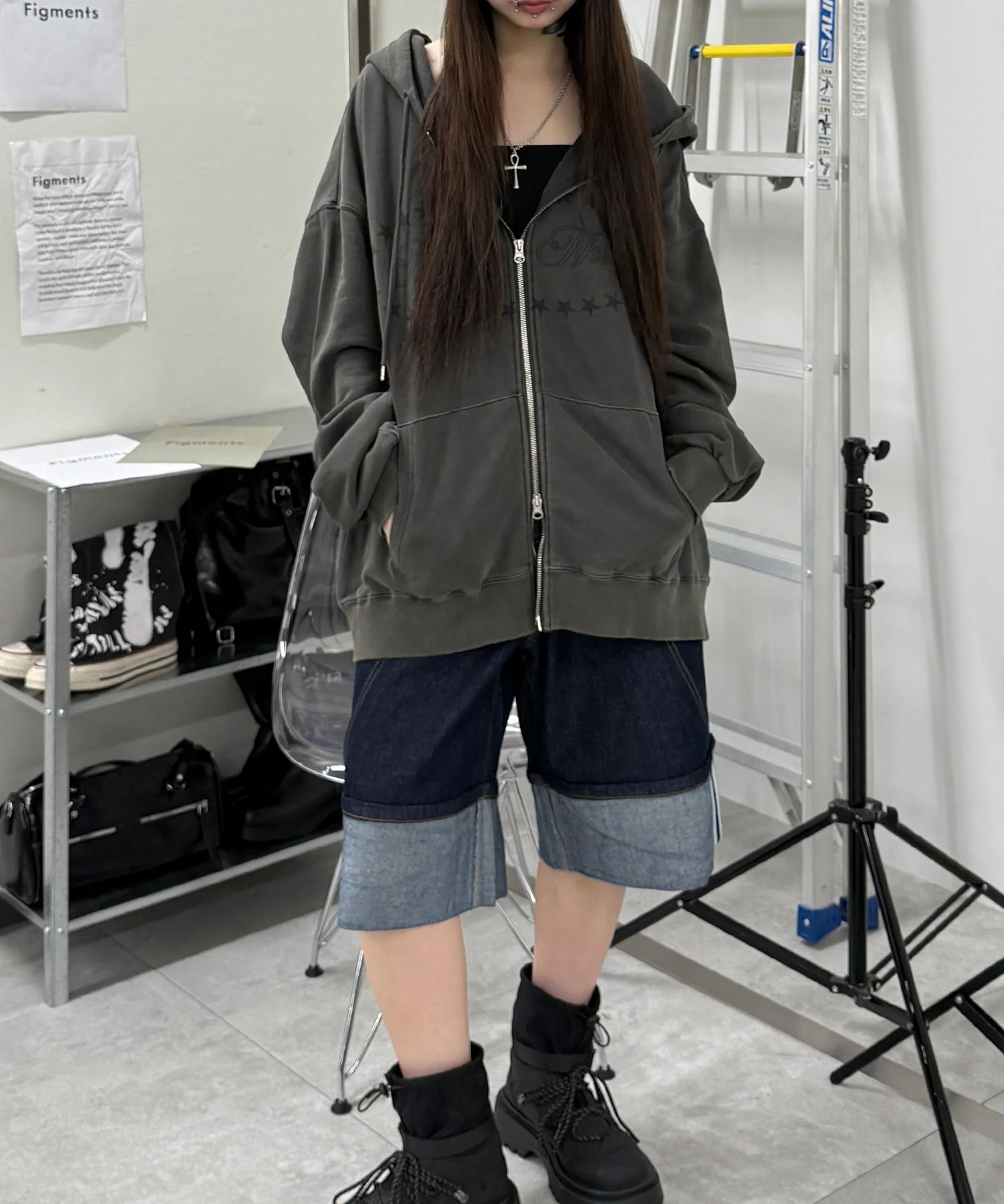 スターサークルロゴジップパーカー - Image 6