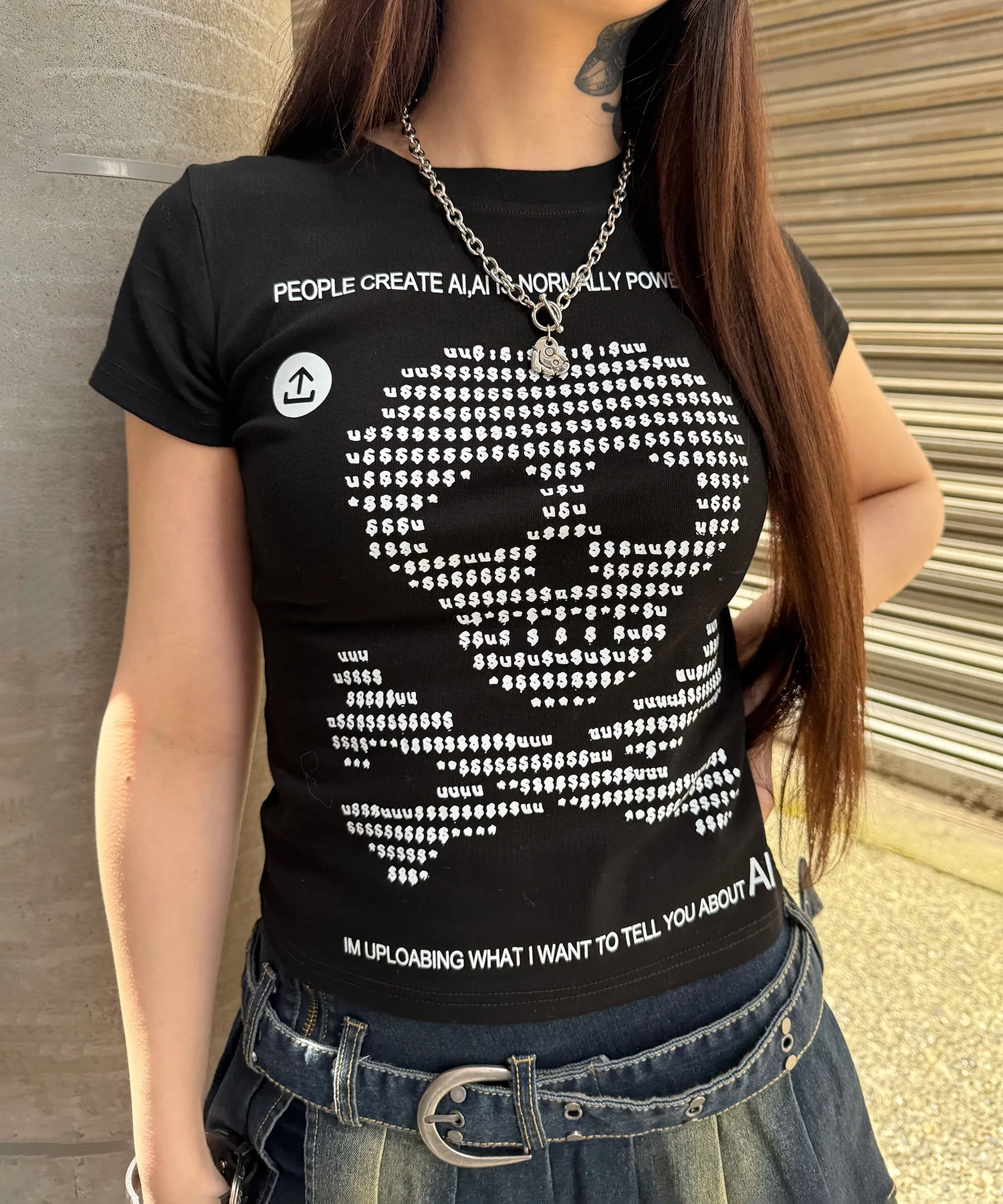 ボーダースカルTシャツ - Image 2