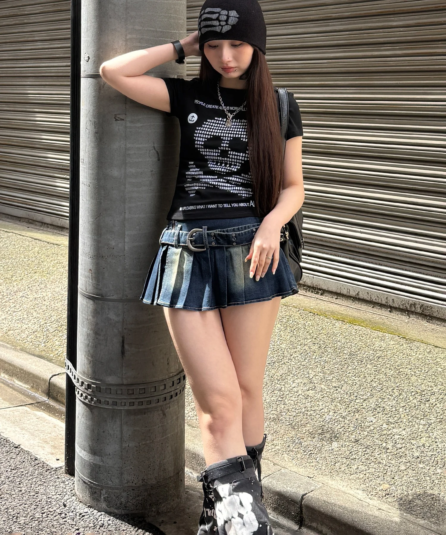 ボーダースカルTシャツ - Image 5