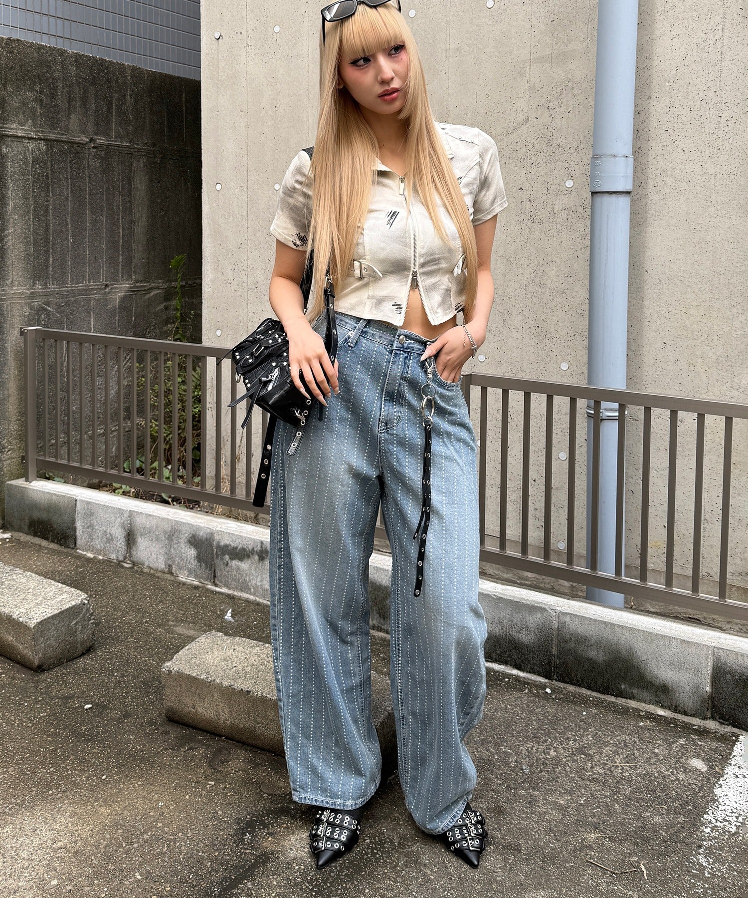 スターストライプワークデニム - Image 4