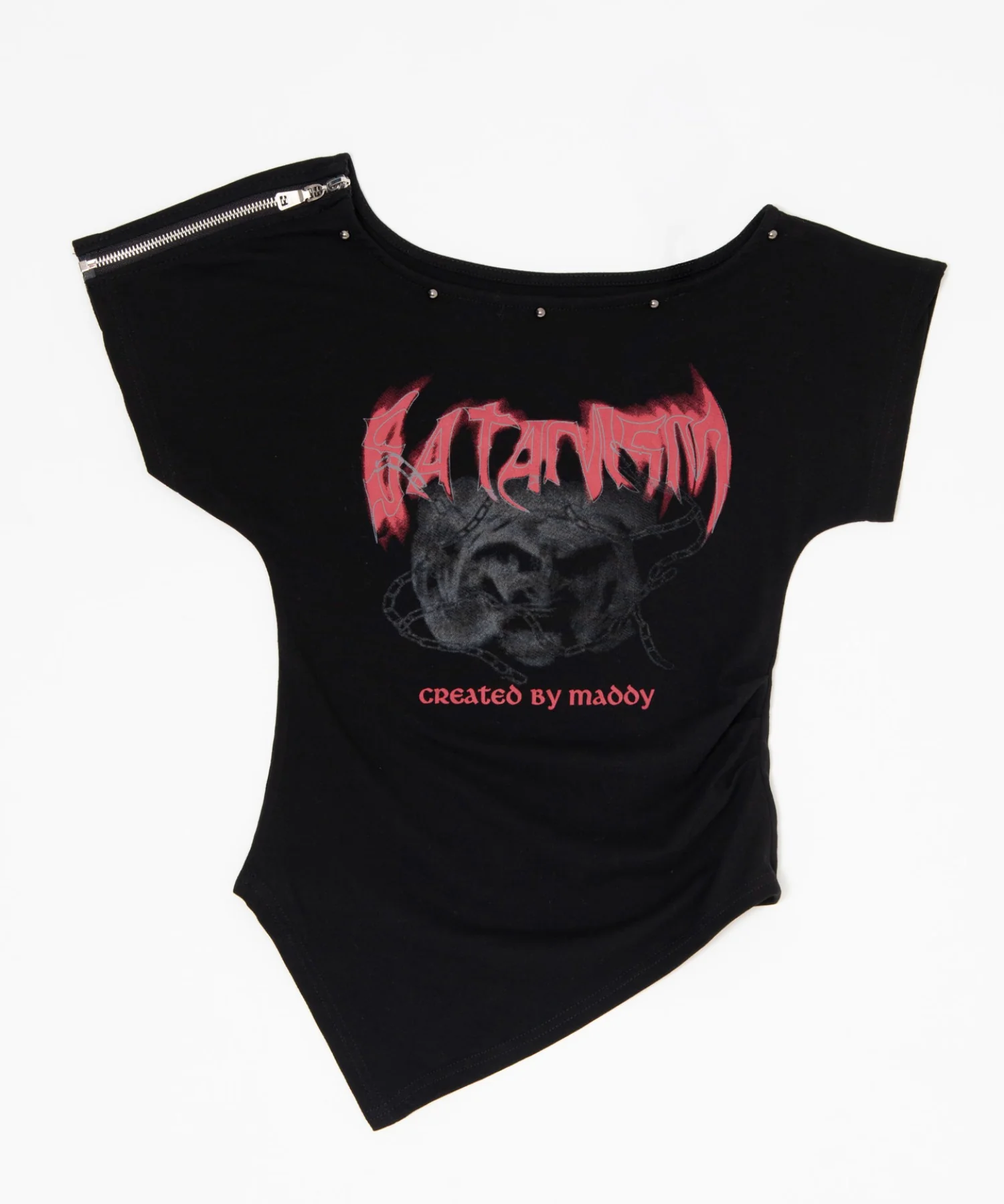 アシメオフショルバンTシャツ - Image 6