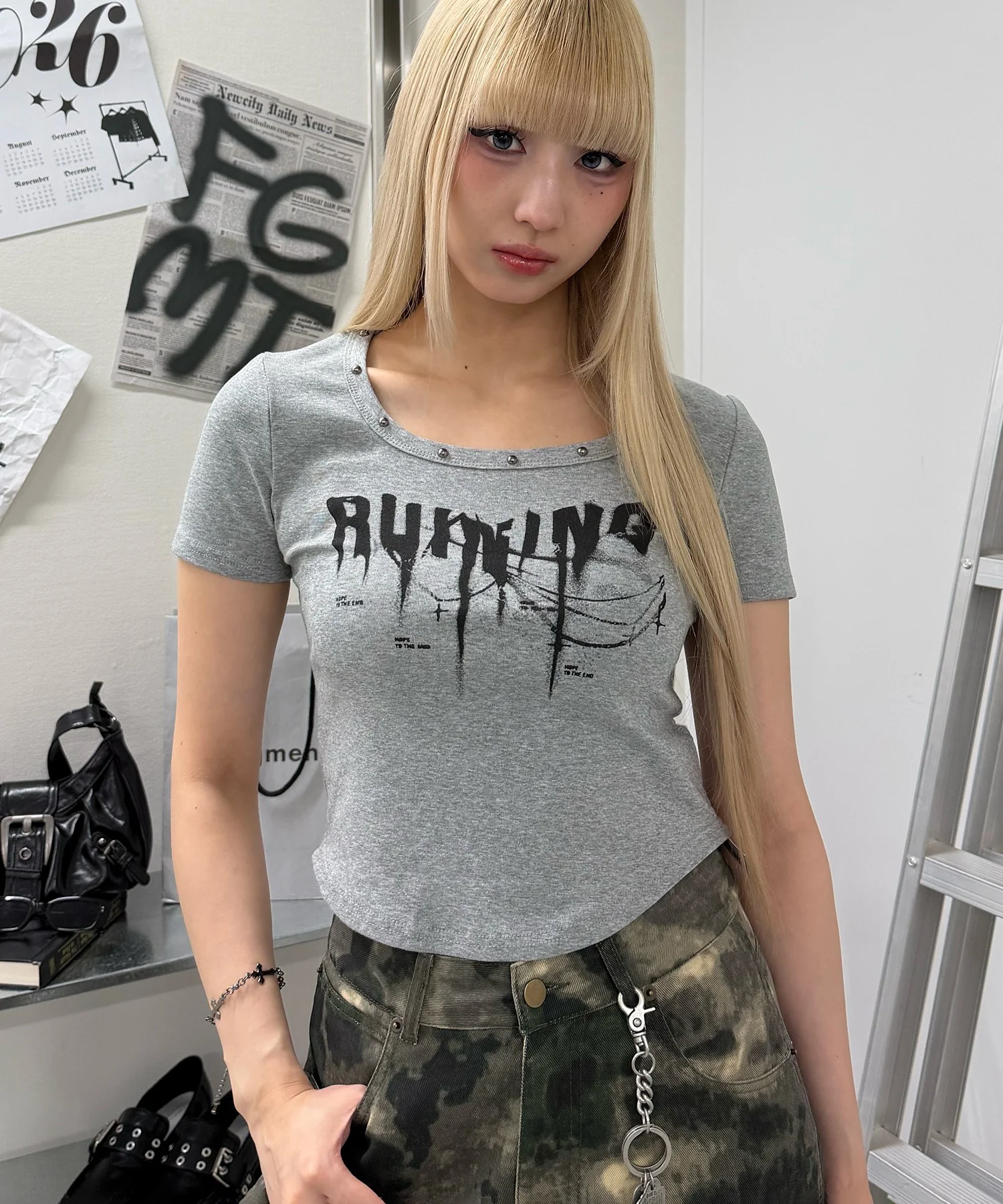 スタッズネックPUNKトップ - Image 4