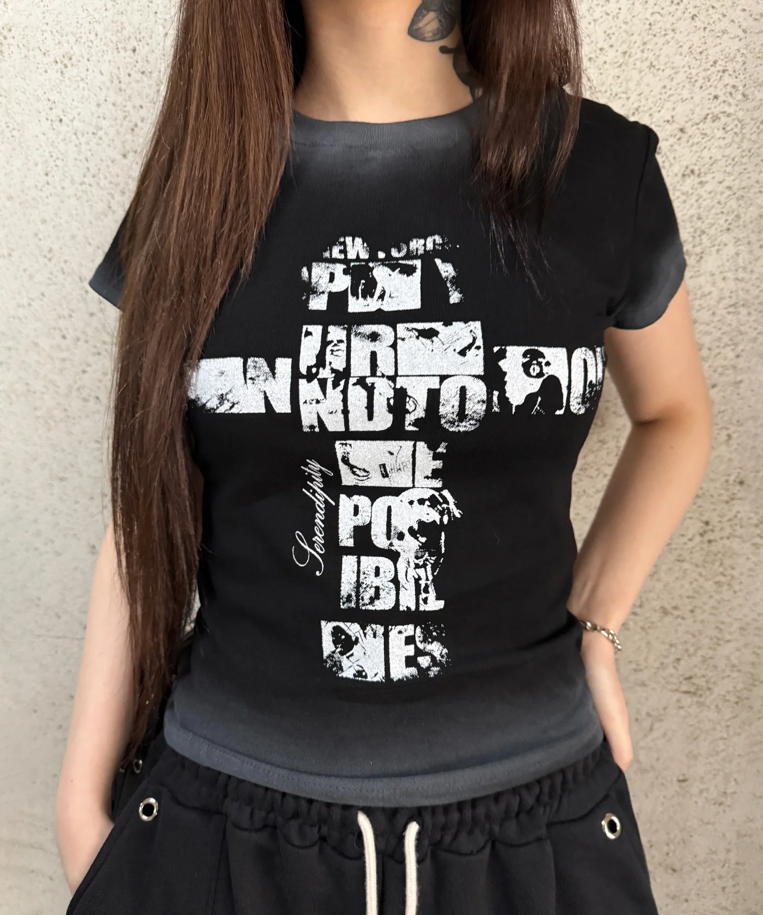 フェードクロスロゴTシャツ - Image 2