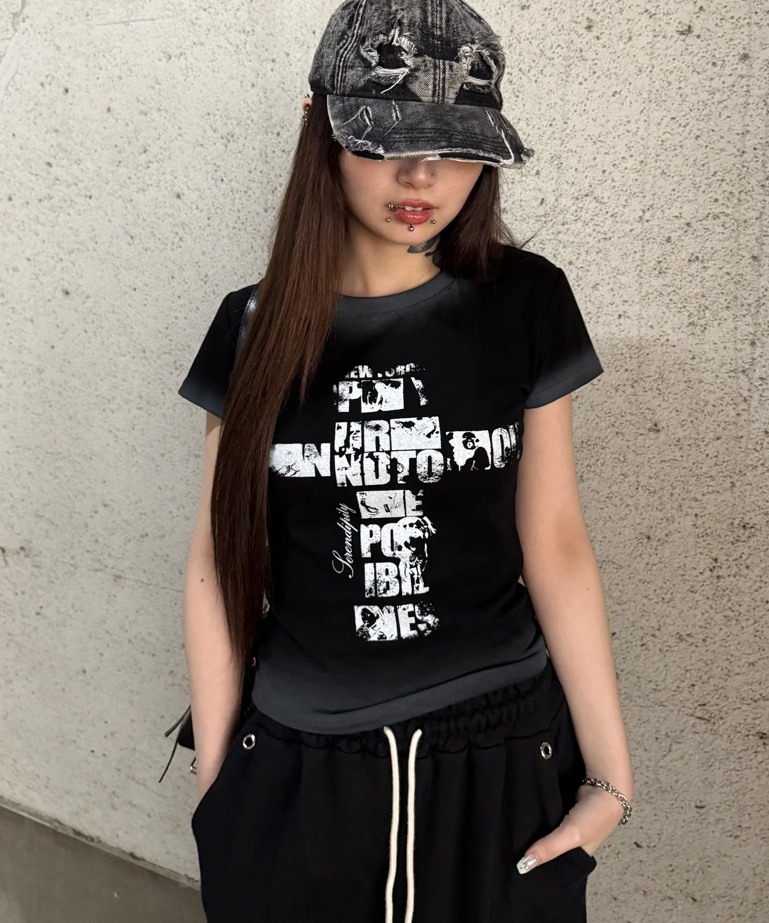 フェードクロスロゴTシャツ - Image 8