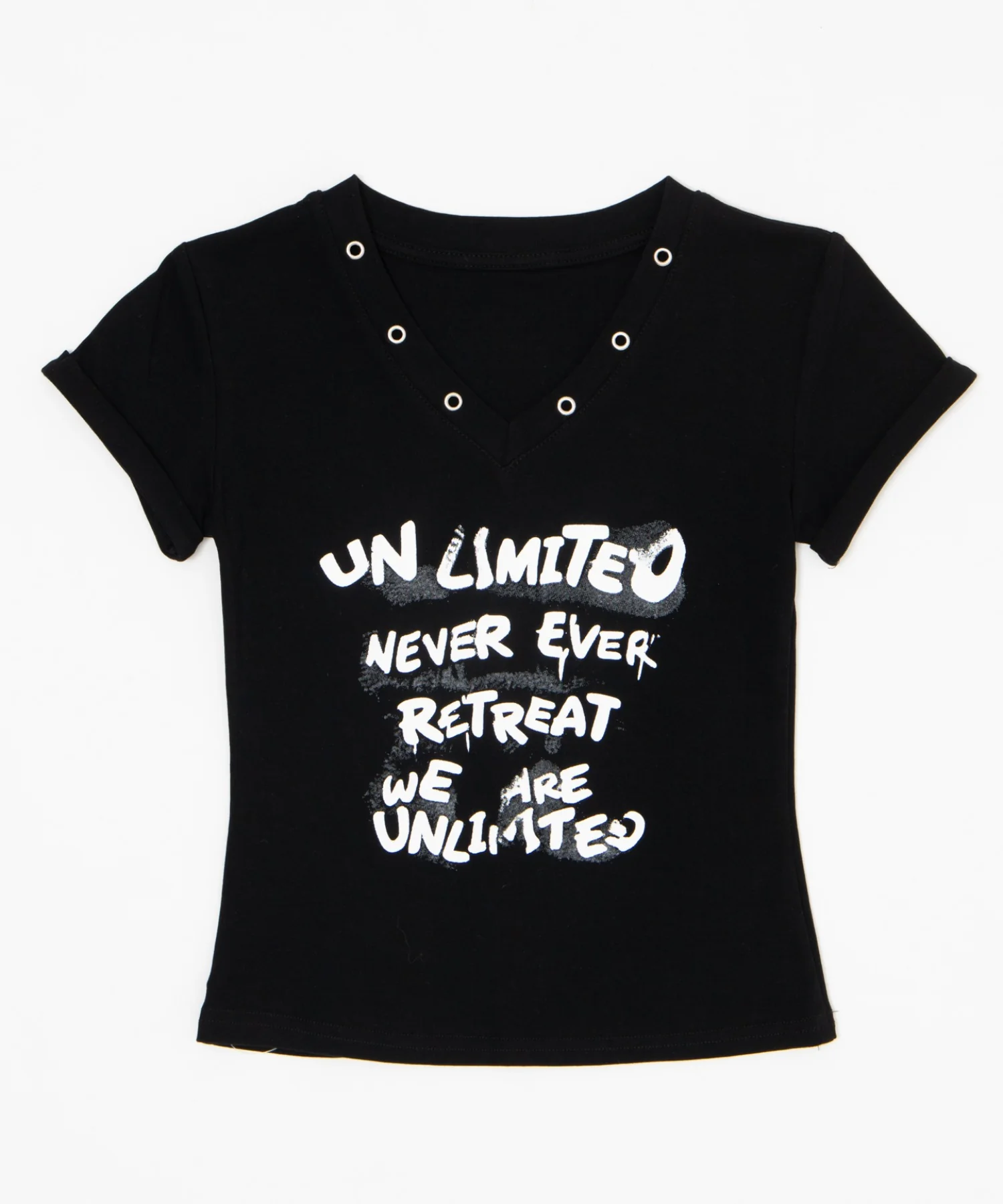 アイレットVネックTシャツ - Image 8