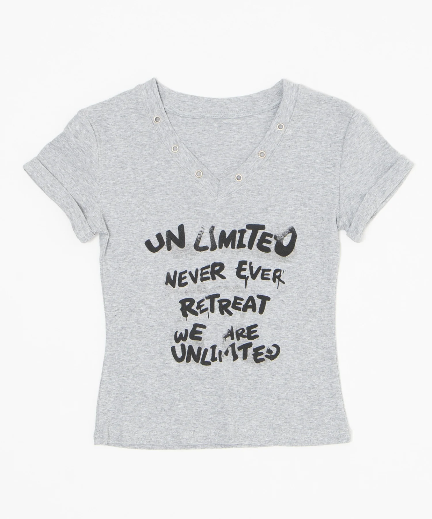アイレットVネックTシャツ - Image 9
