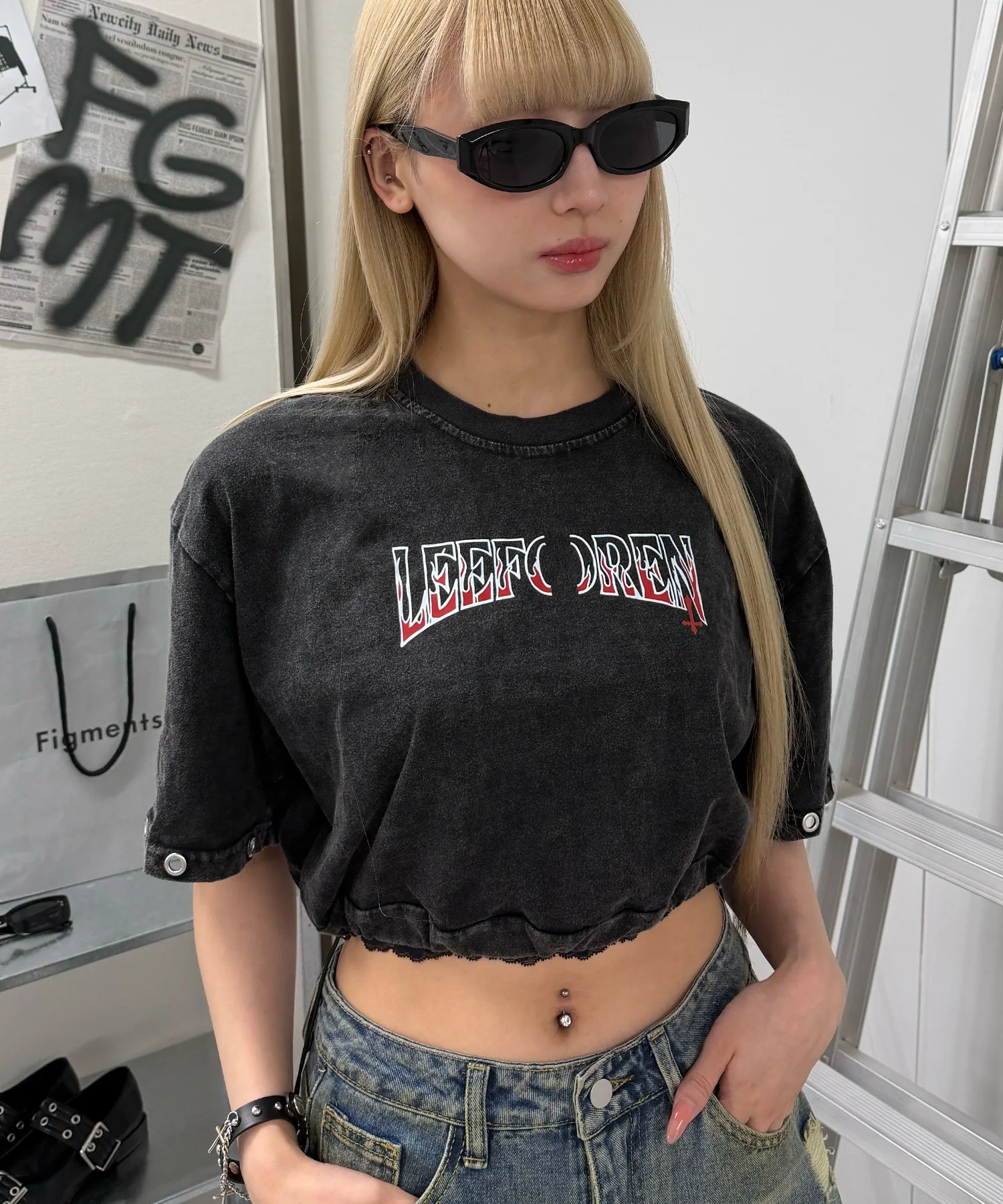アイレットスリーブピグメントTシャツ - Image 5