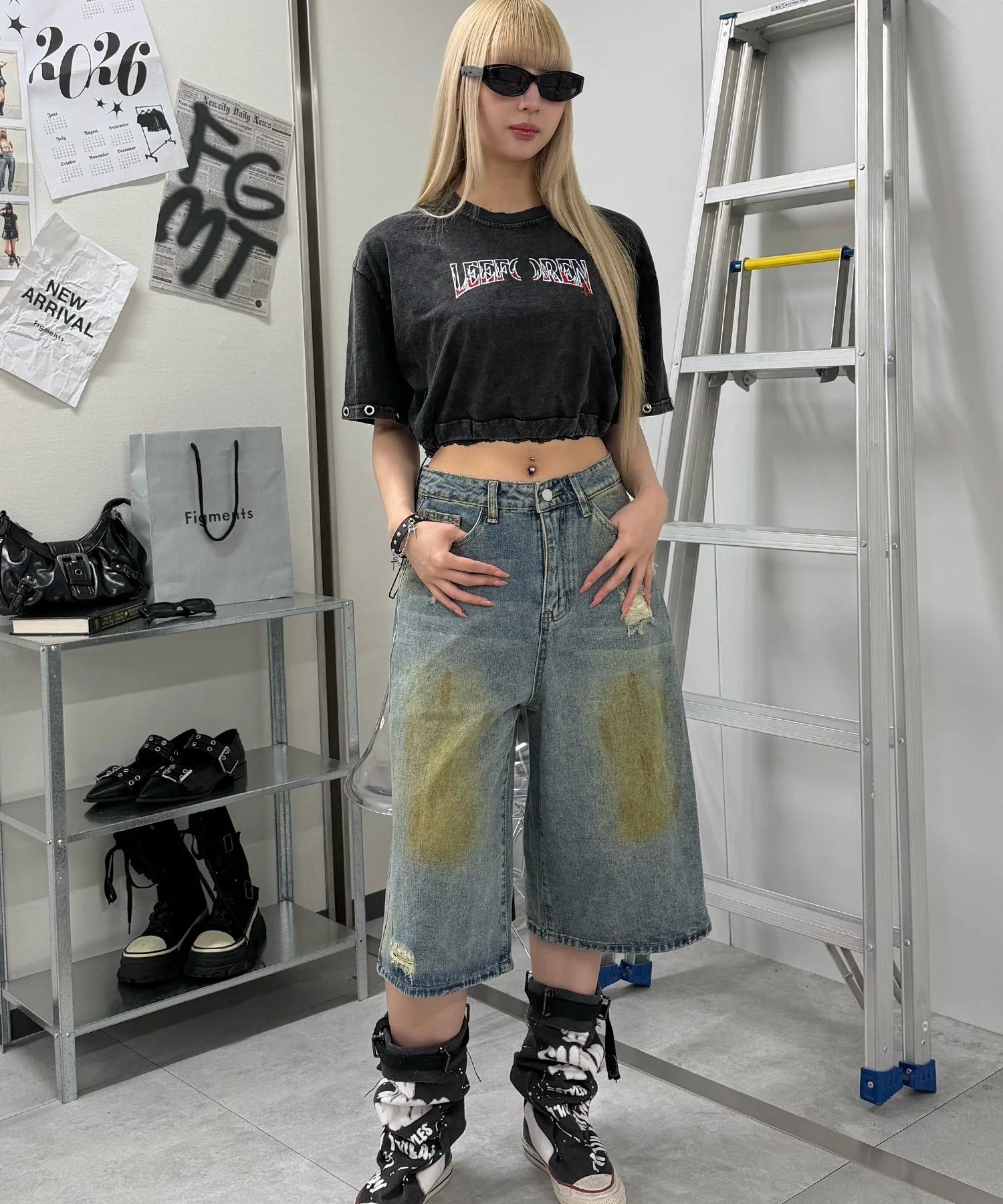 アイレットスリーブピグメントTシャツ - Image 6