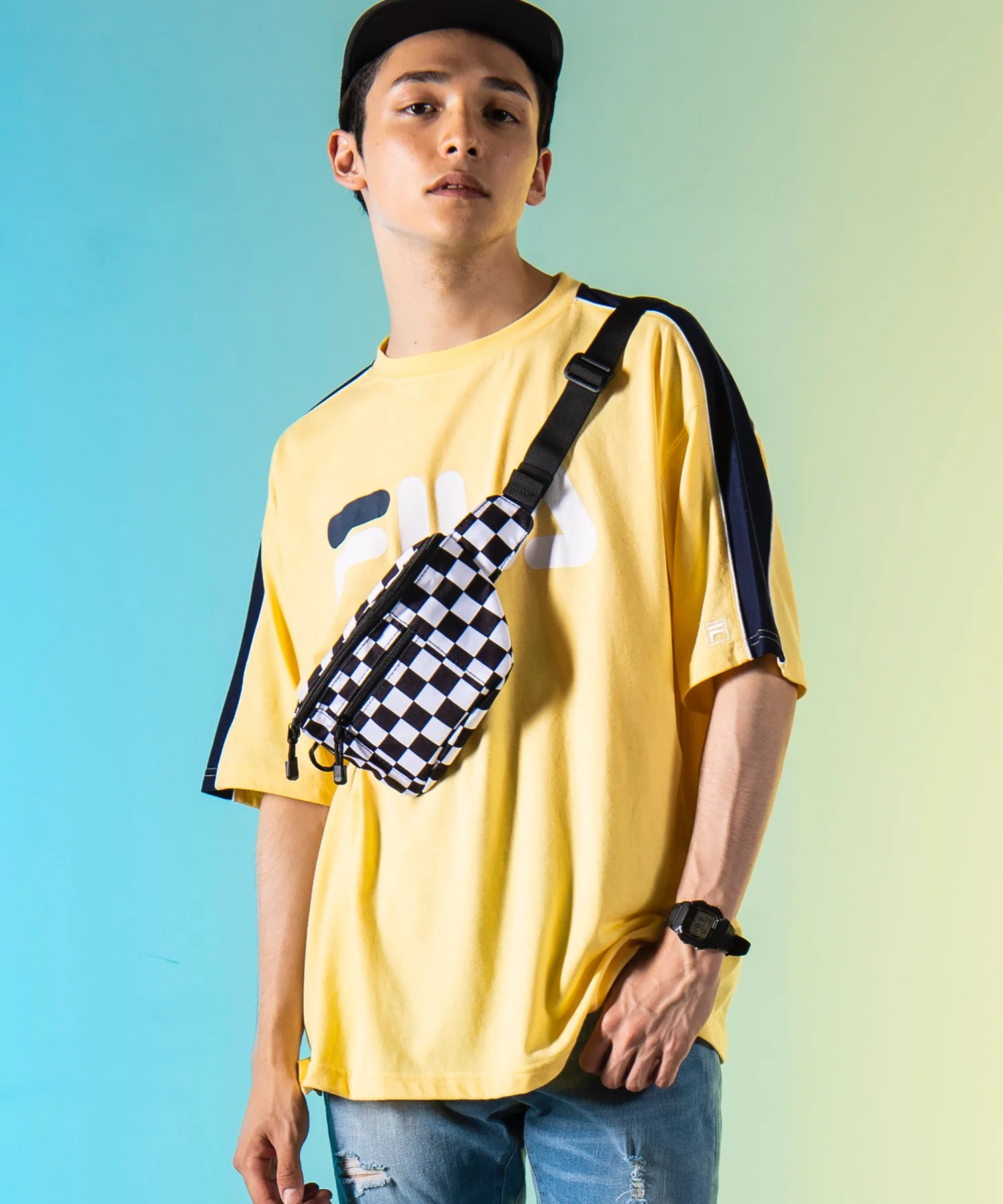 別注FILAパイピング切替Tシャツ(S) - Image 15