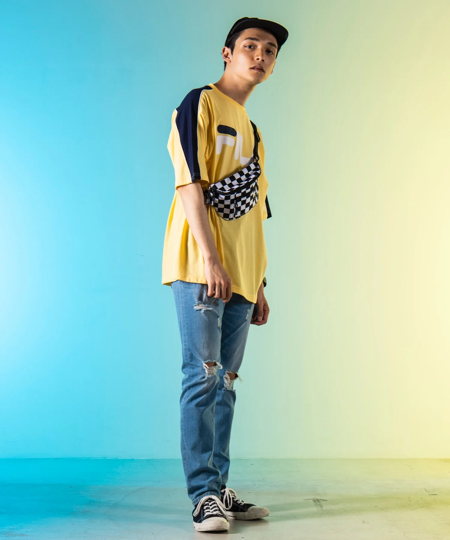 別注FILAパイピング切替Tシャツ(S) - Image 17