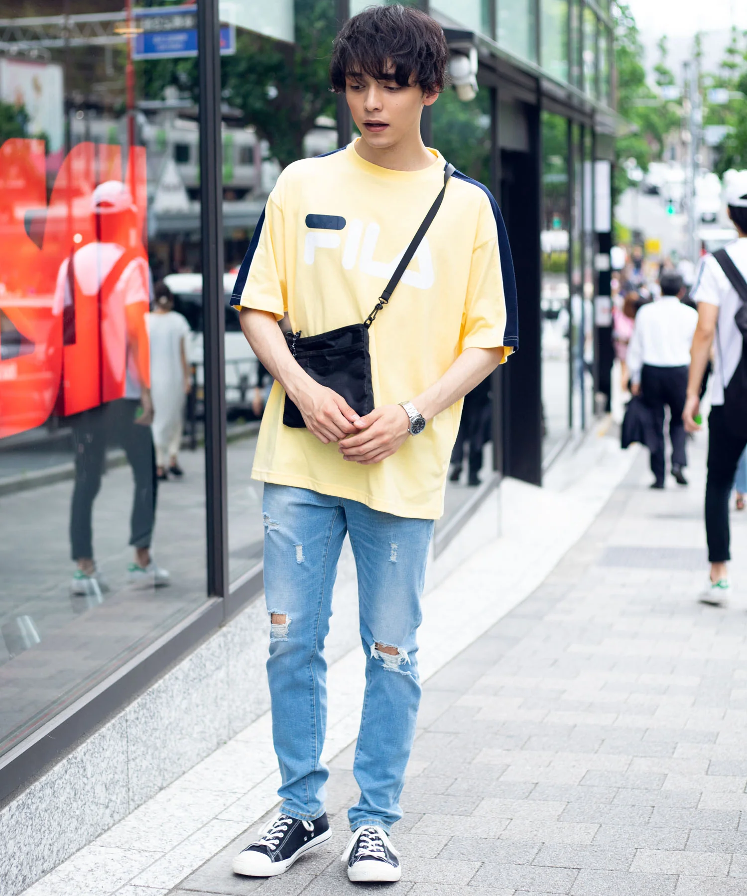 別注FILAパイピング切替Tシャツ(S) - Image 19