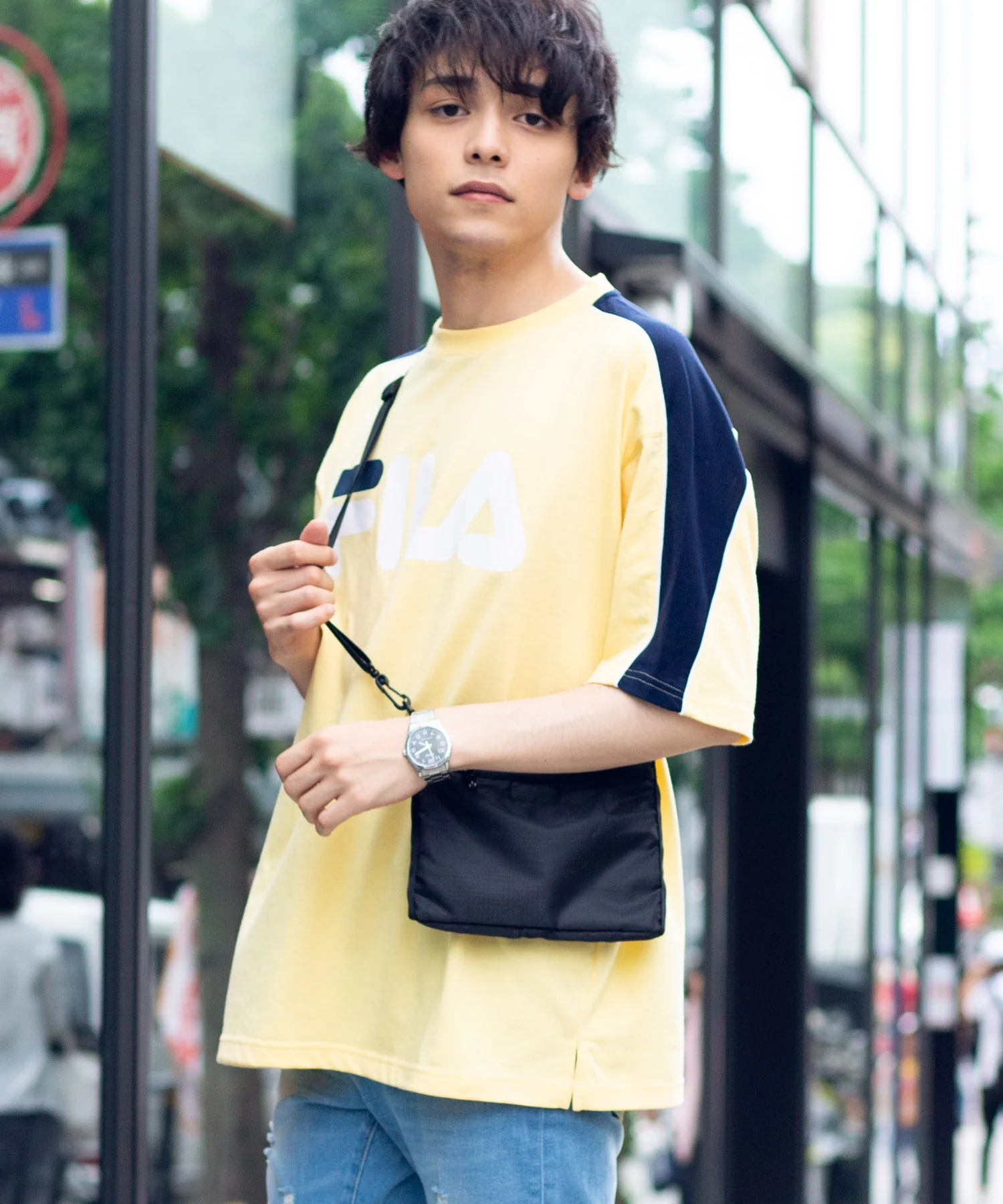 別注FILAパイピング切替Tシャツ(S) - Image 3