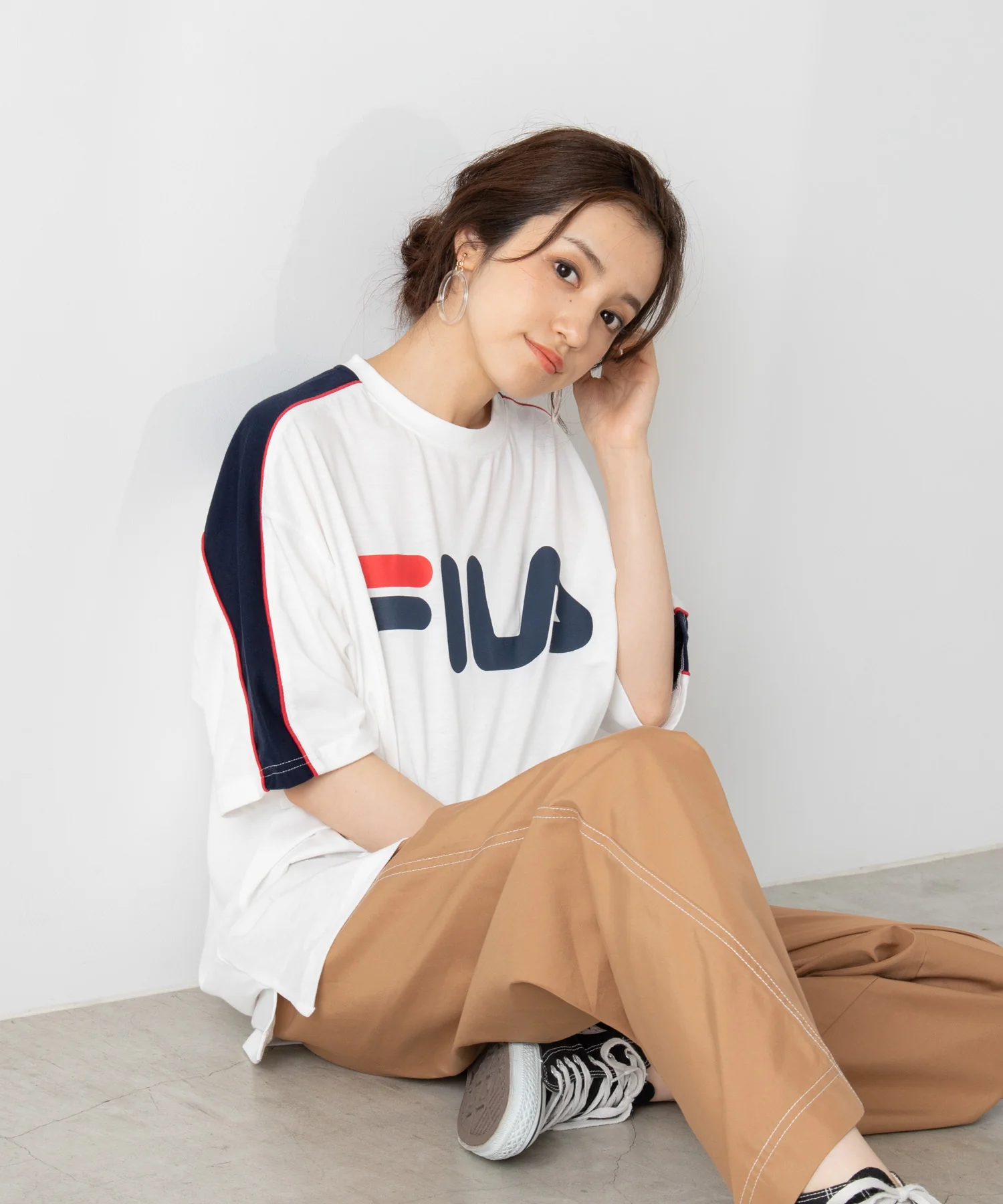 別注FILAパイピング切替Tシャツ(S) - Image 4