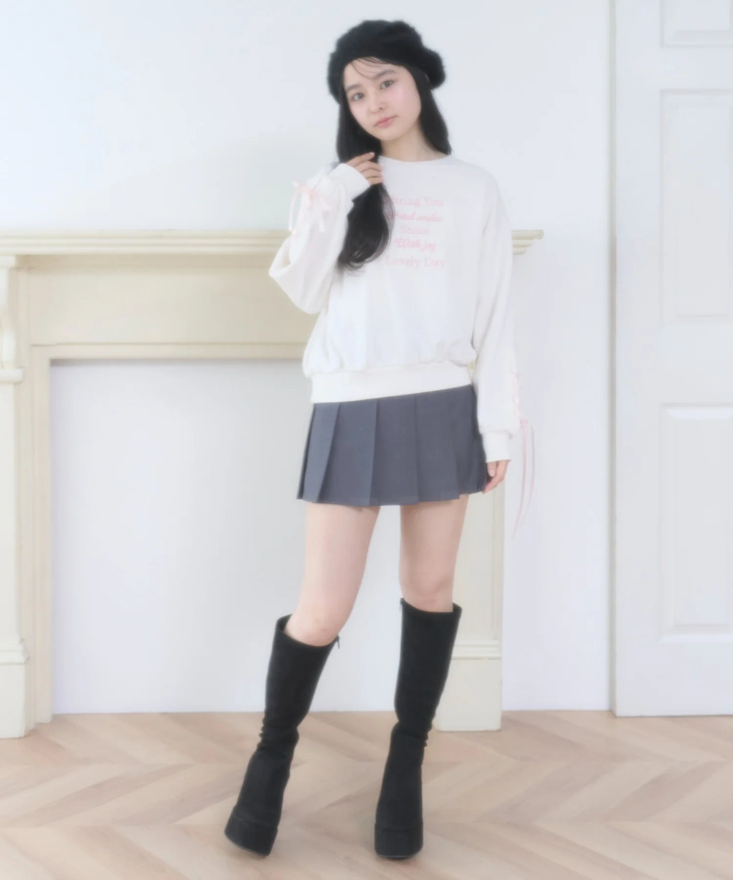レースアップリボンスウェット - Image 3