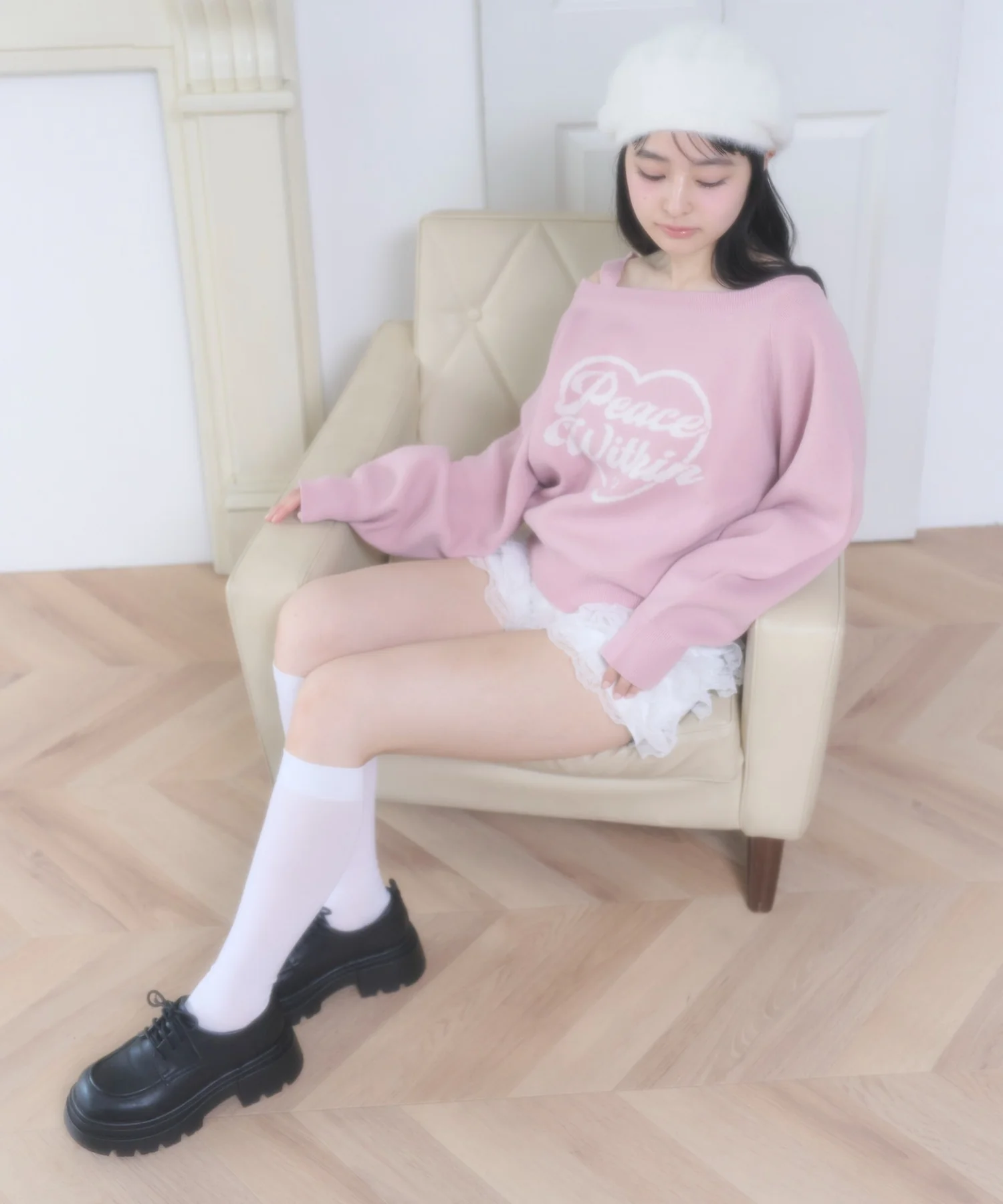 ハートワンショルニット - Image 3