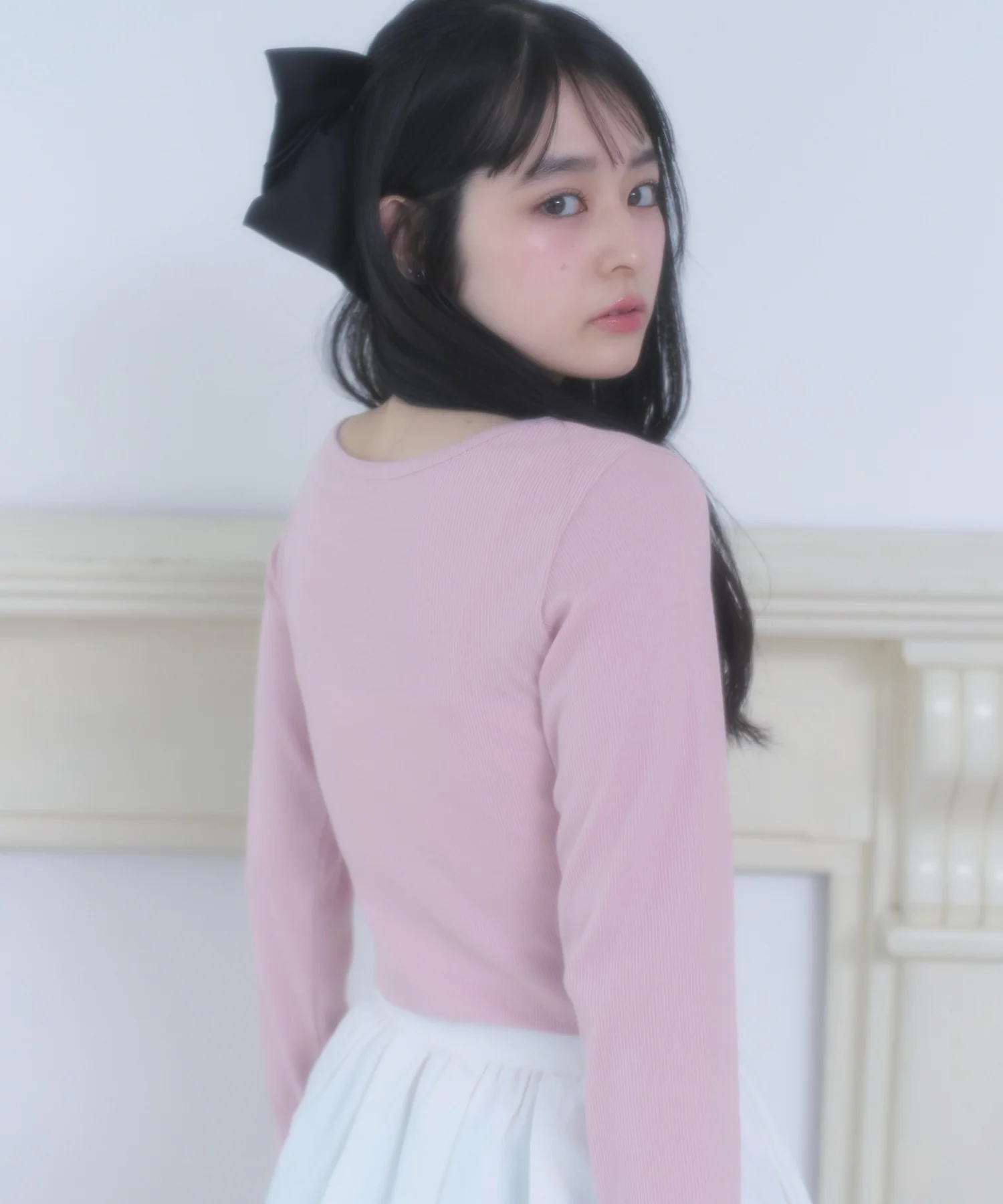 リボン付き刺繡リブロンT - Image 8