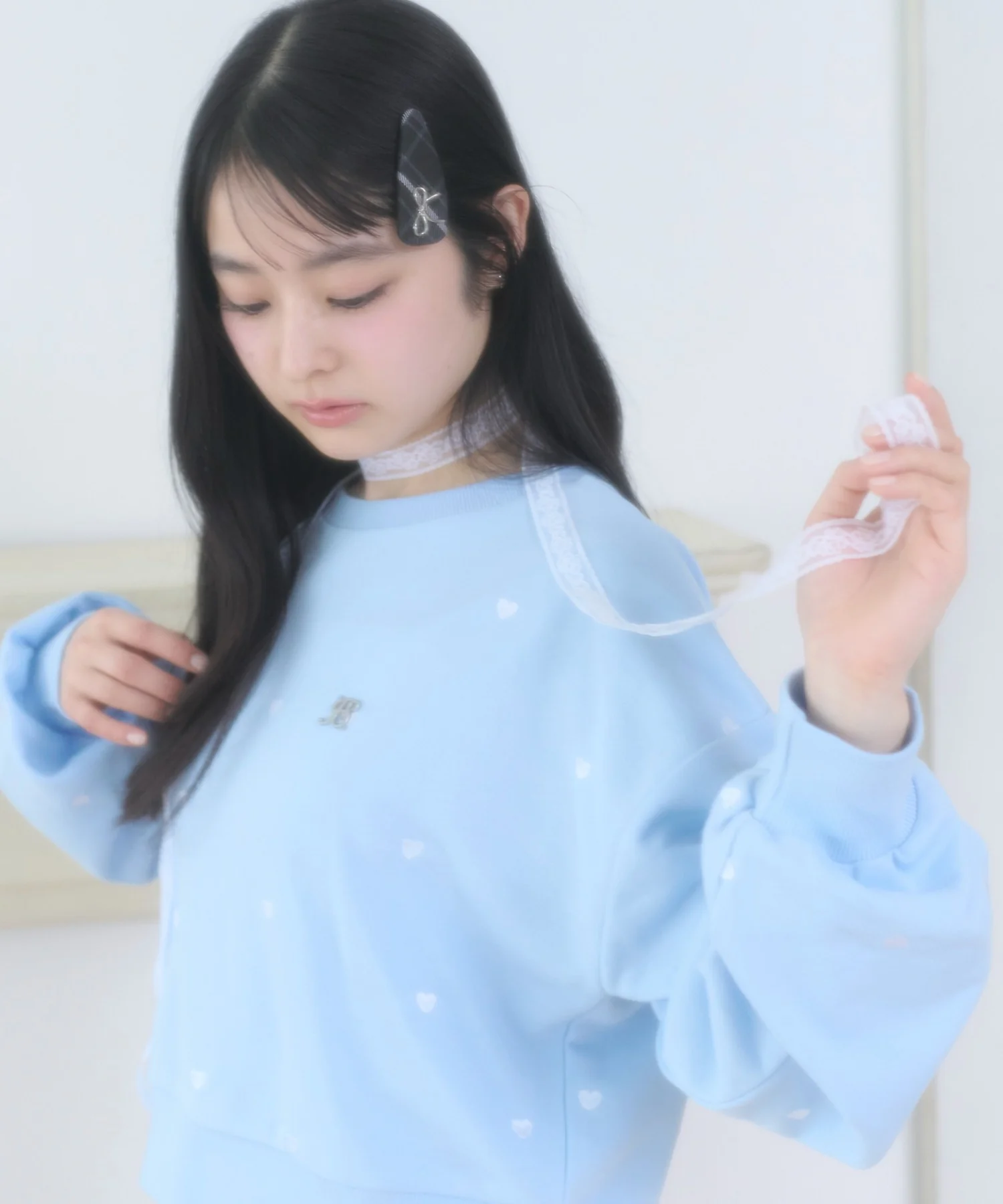 ハート総柄刺繡スウェット - Image 2