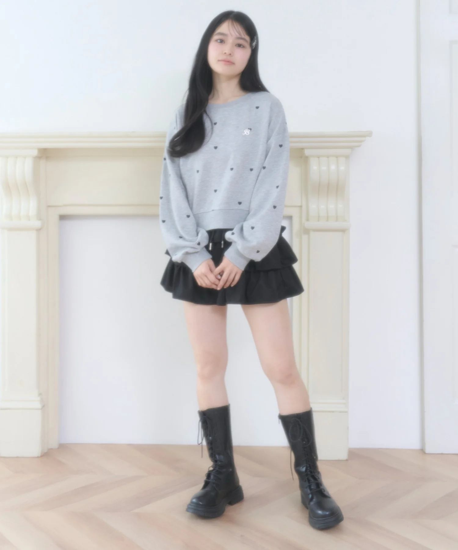 ハート総柄刺繡スウェット - Image 3