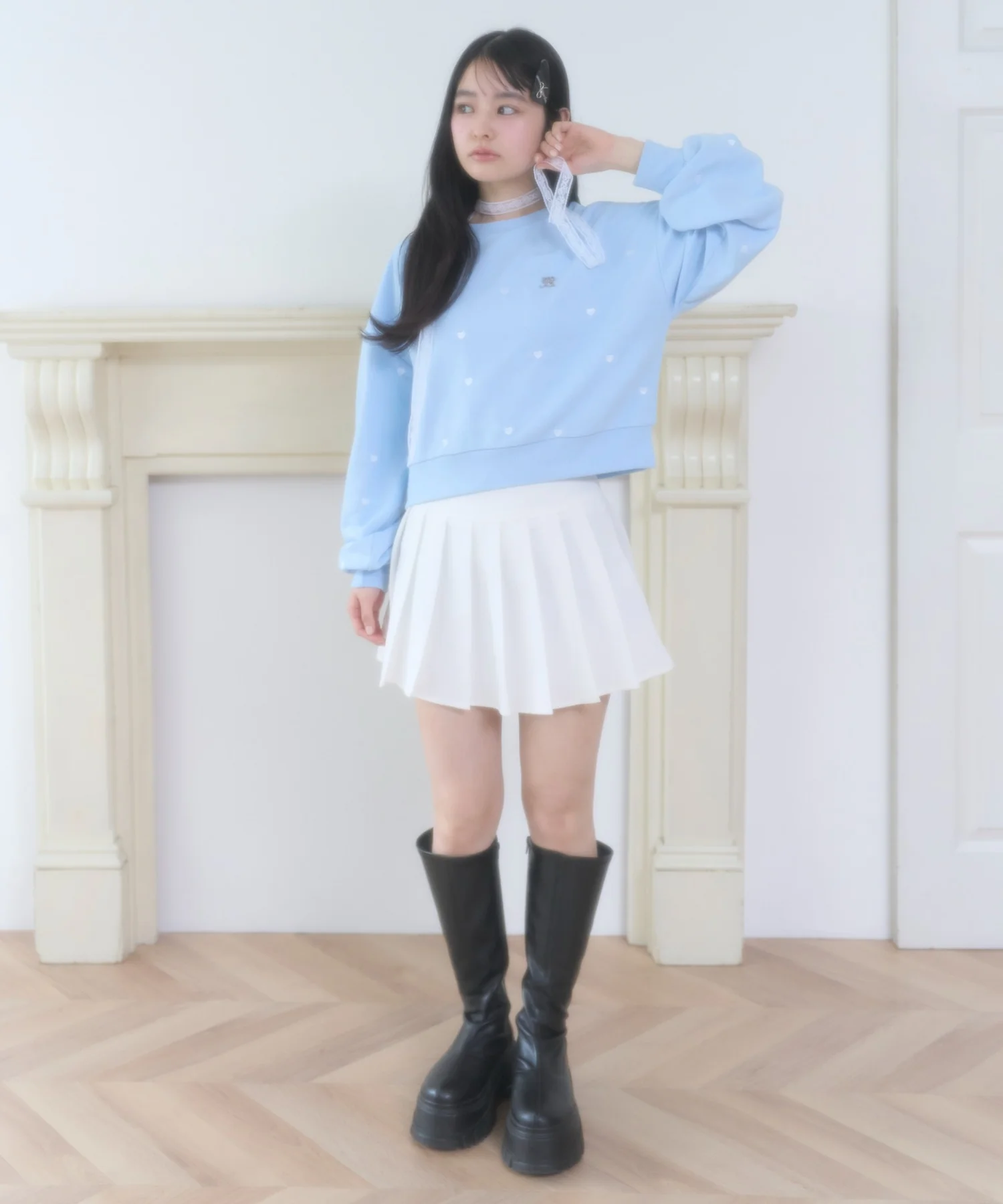 ハート総柄刺繡スウェット - Image 4