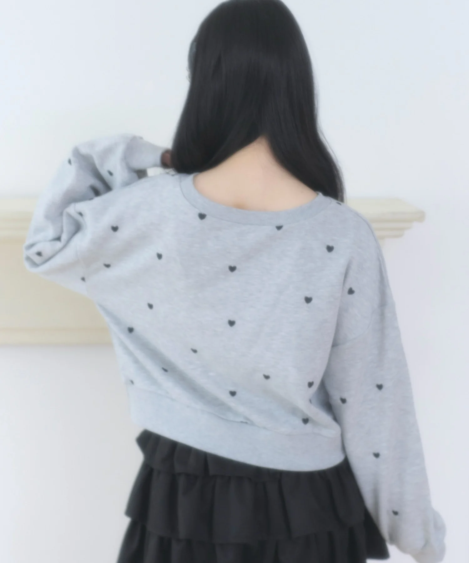 ハート総柄刺繡スウェット - Image 9