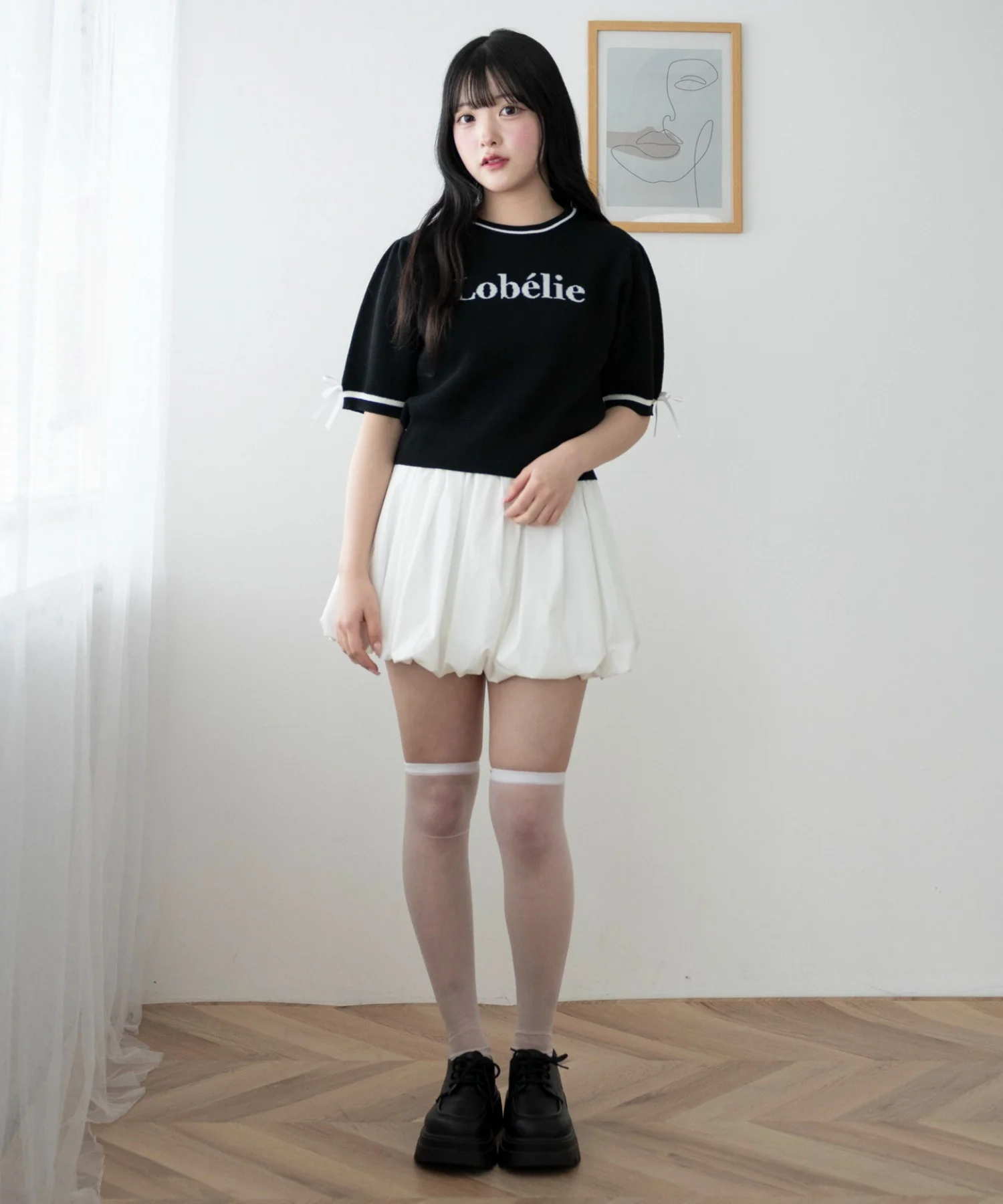 メッセージリボンポイントSSニット - Image 4