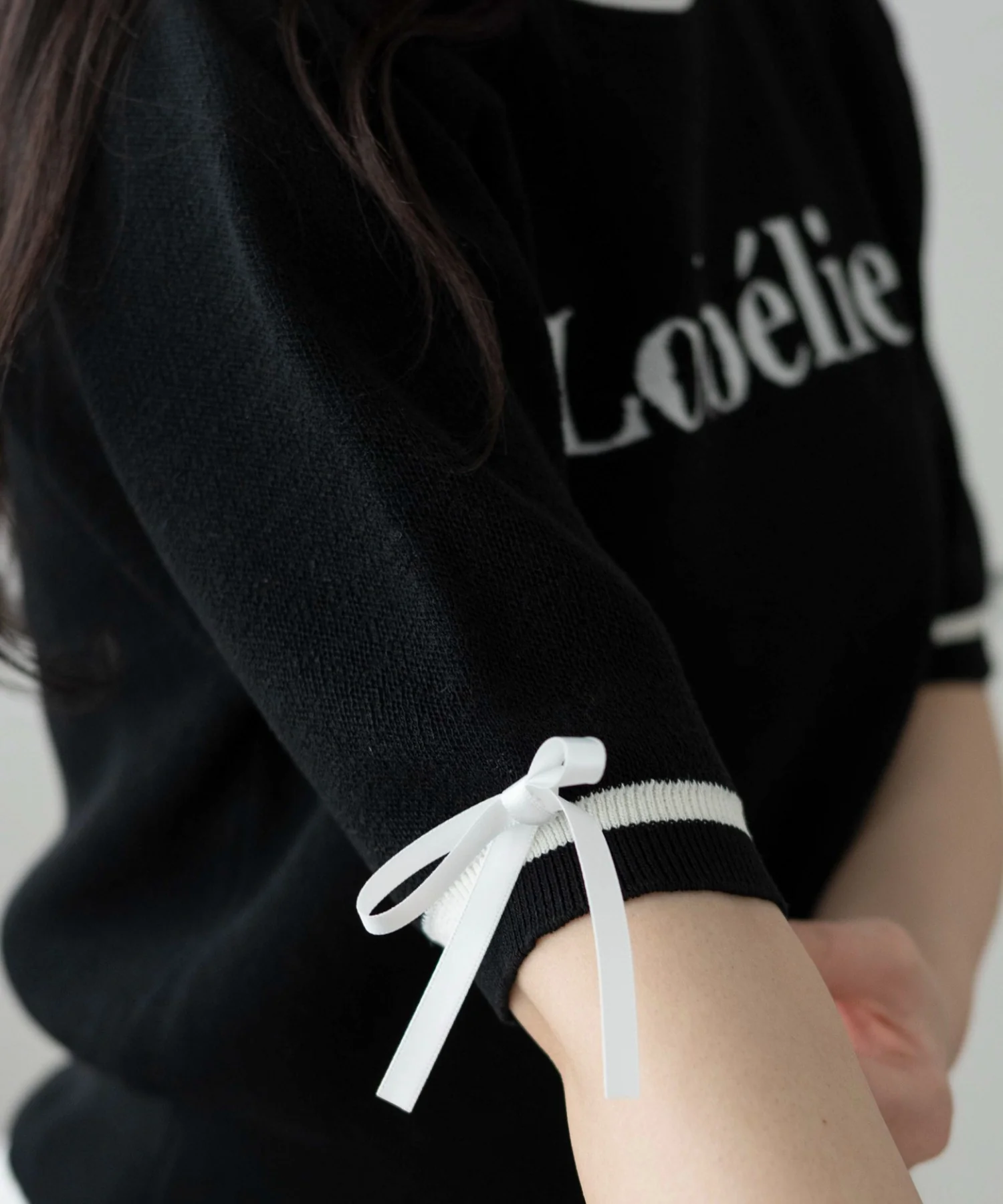 メッセージリボンポイントSSニット - Image 6
