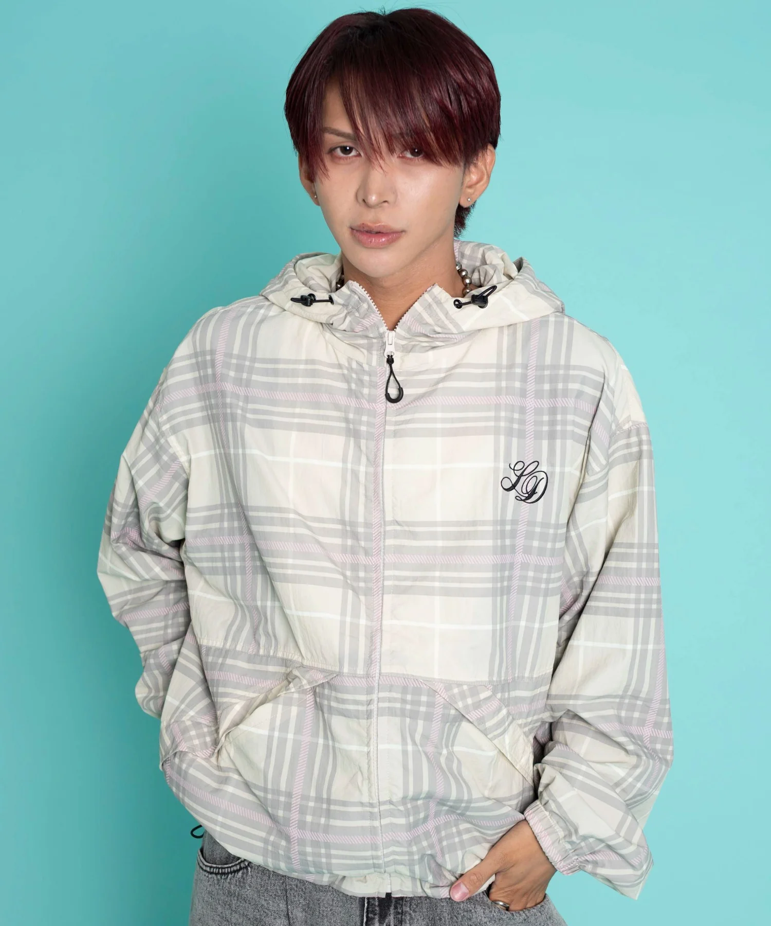 チェックロゴフードブルゾン - Image 19