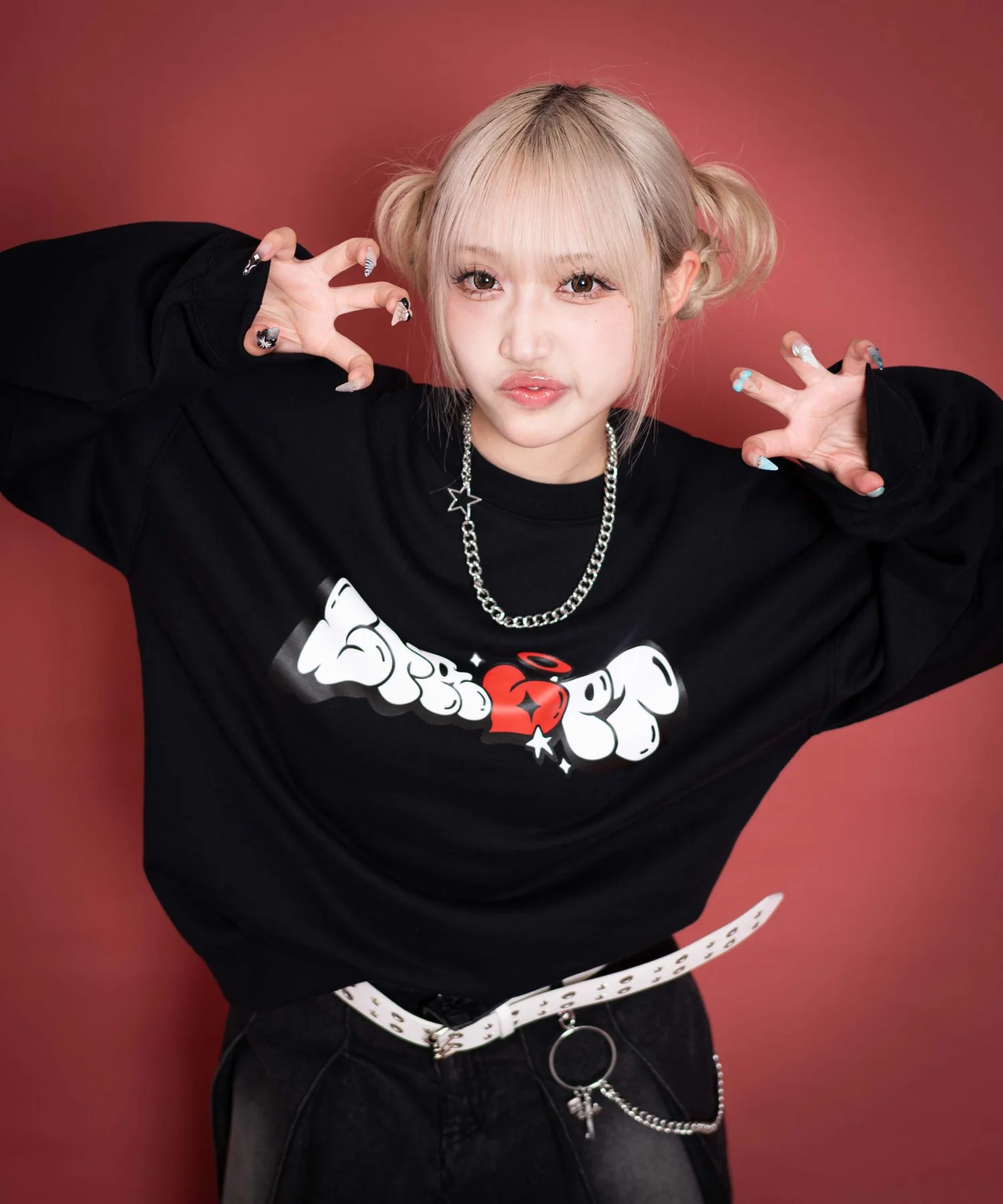 裏起毛ハートモチーフプルオーバー - Image 39
