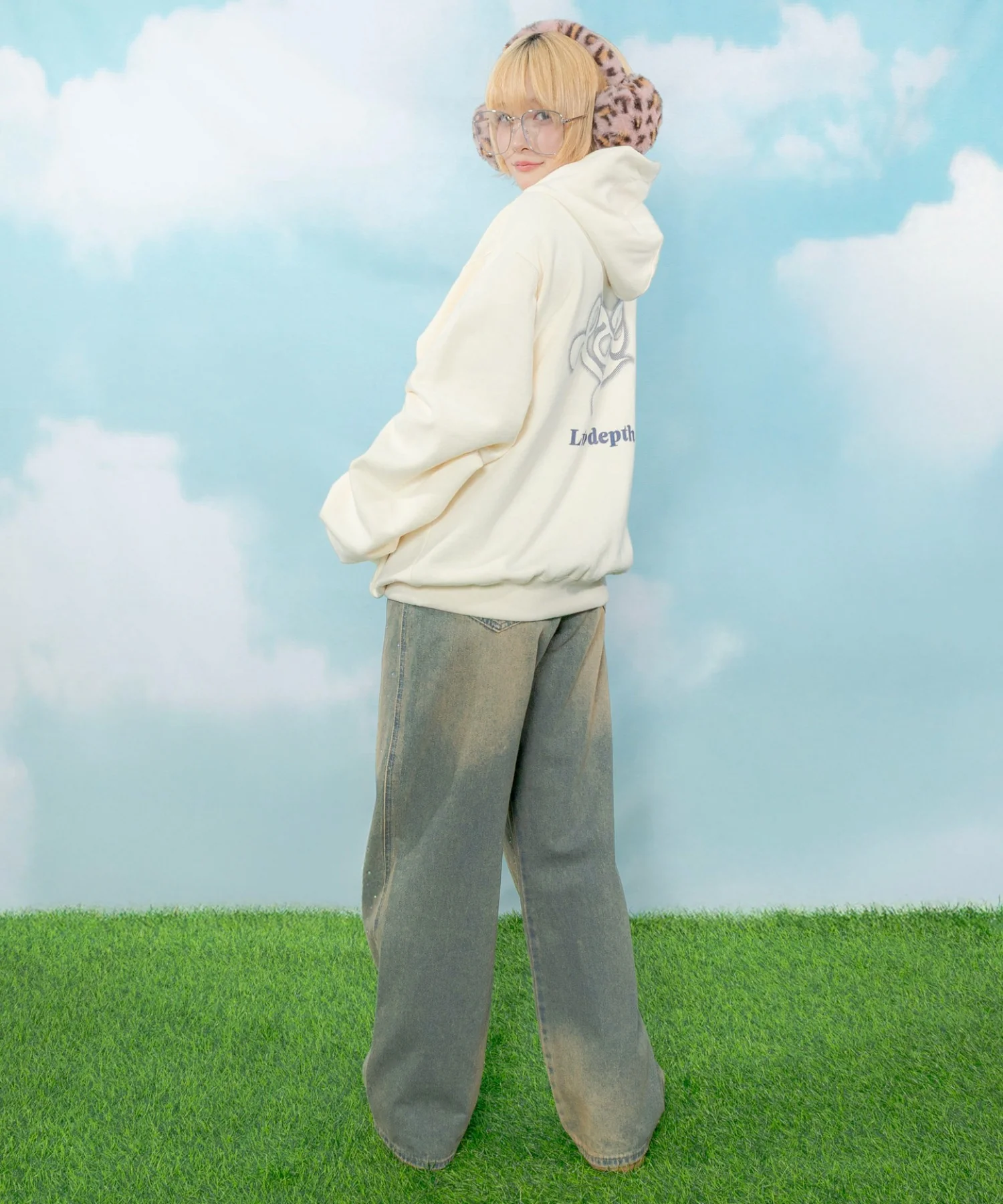裏起毛ハートモチーフプルパーカー - Image 33