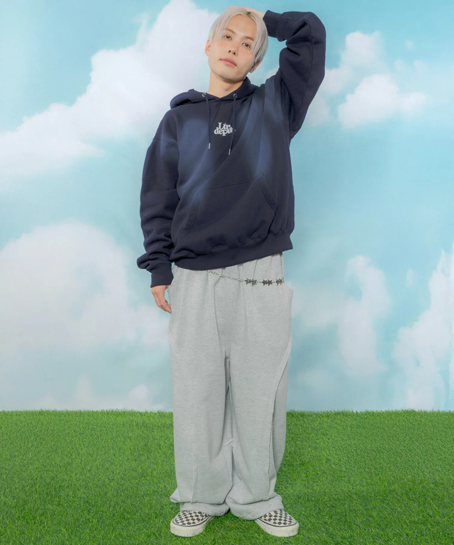 裏起毛ハートモチーフプルパーカー - Image 9