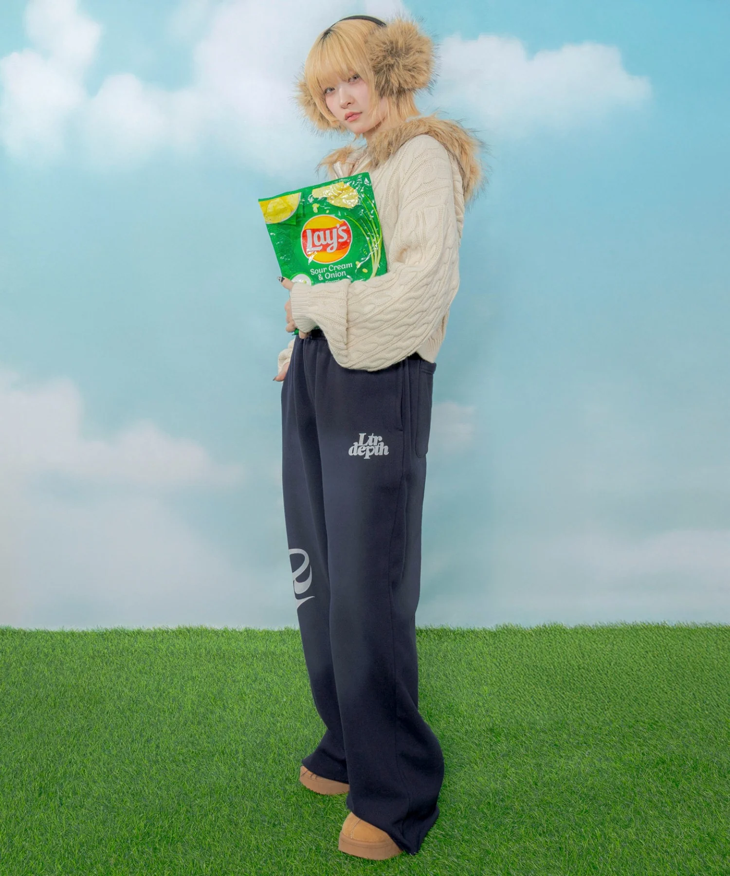 裏起毛ハートモチーフスウェットパンツ - Image 14