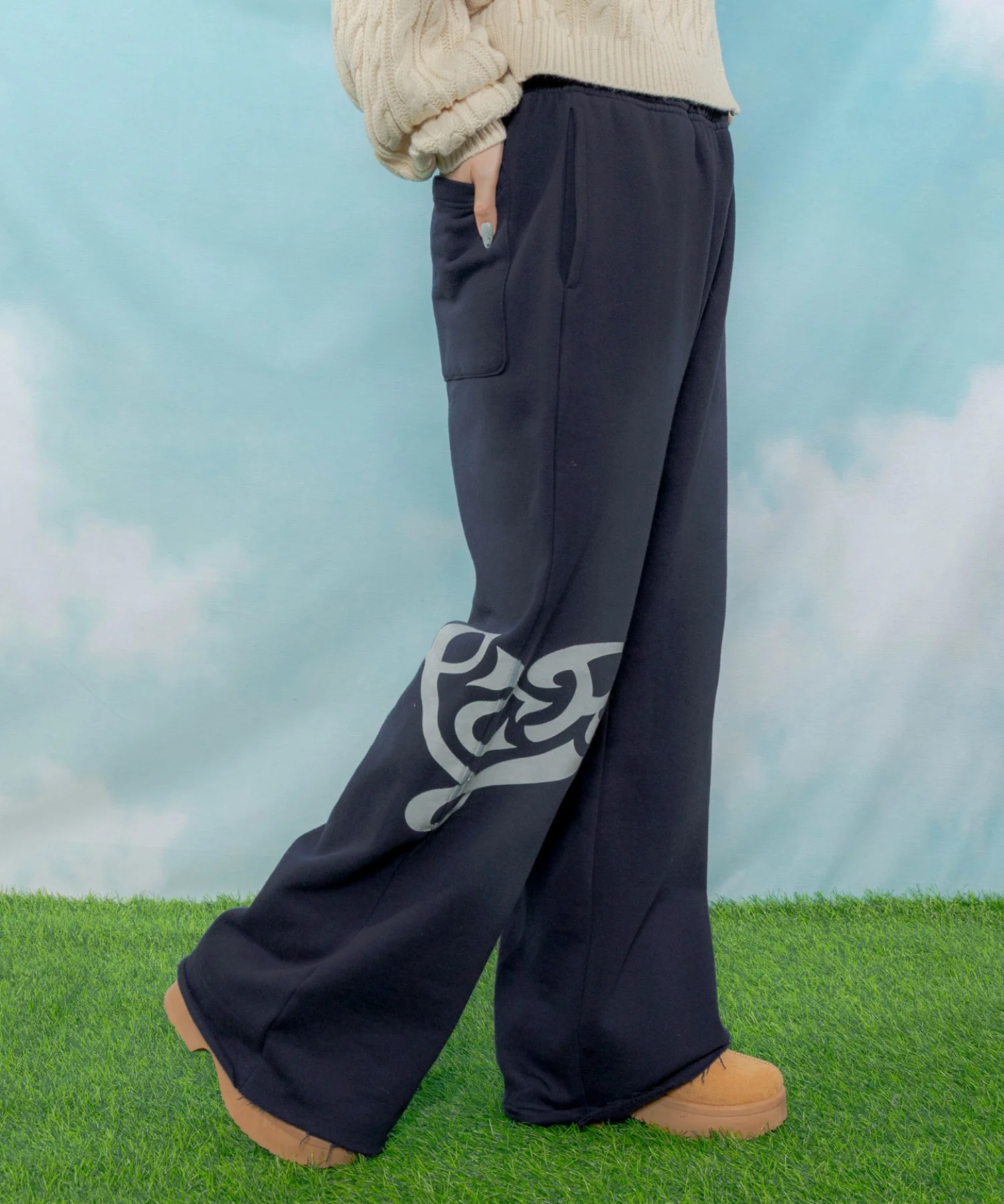 裏起毛ハートモチーフスウェットパンツ - Image 17