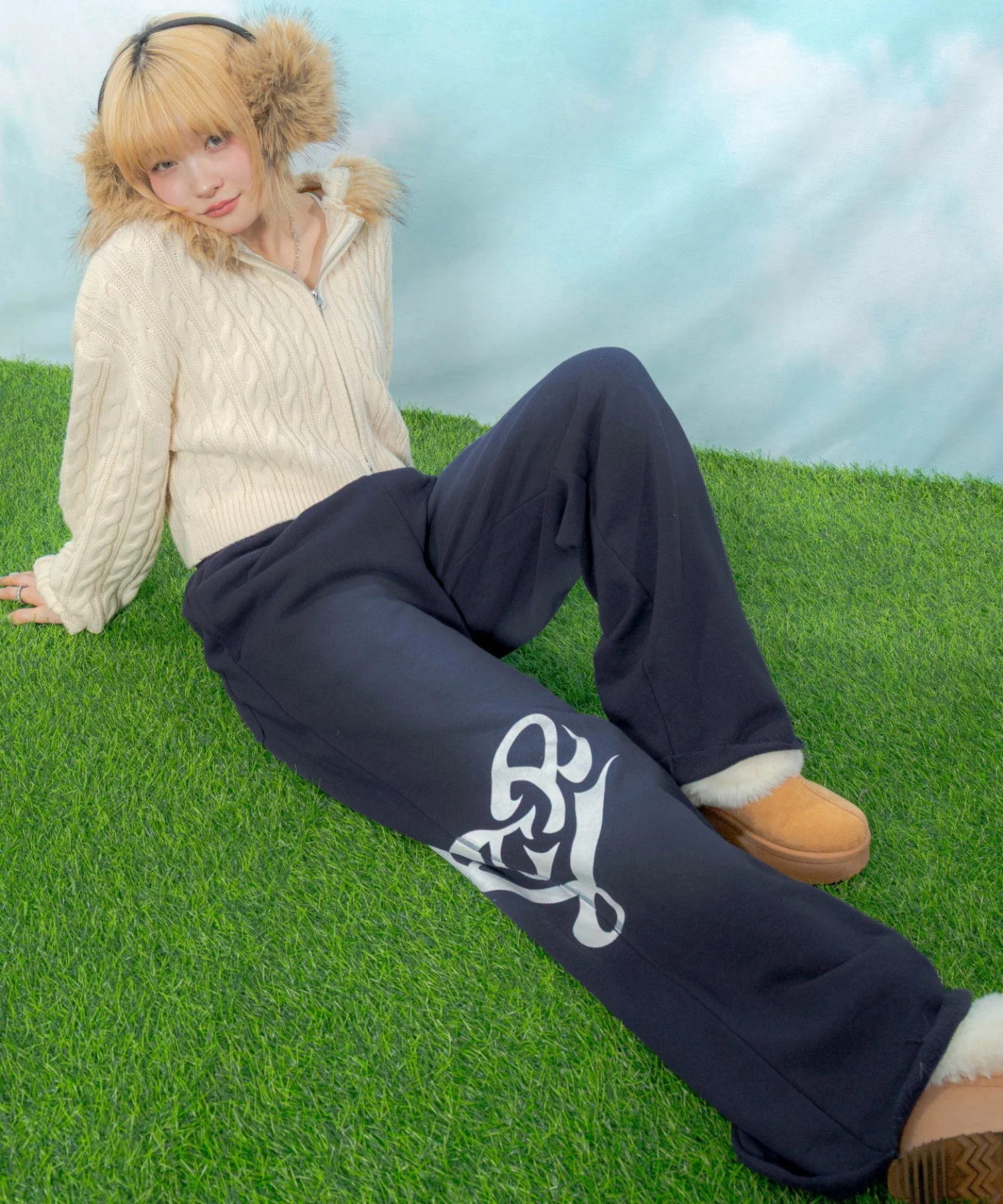裏起毛ハートモチーフスウェットパンツ - Image 18