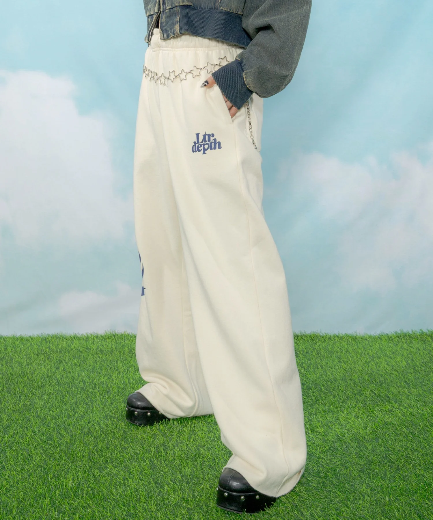 裏起毛ハートモチーフスウェットパンツ - Image 2