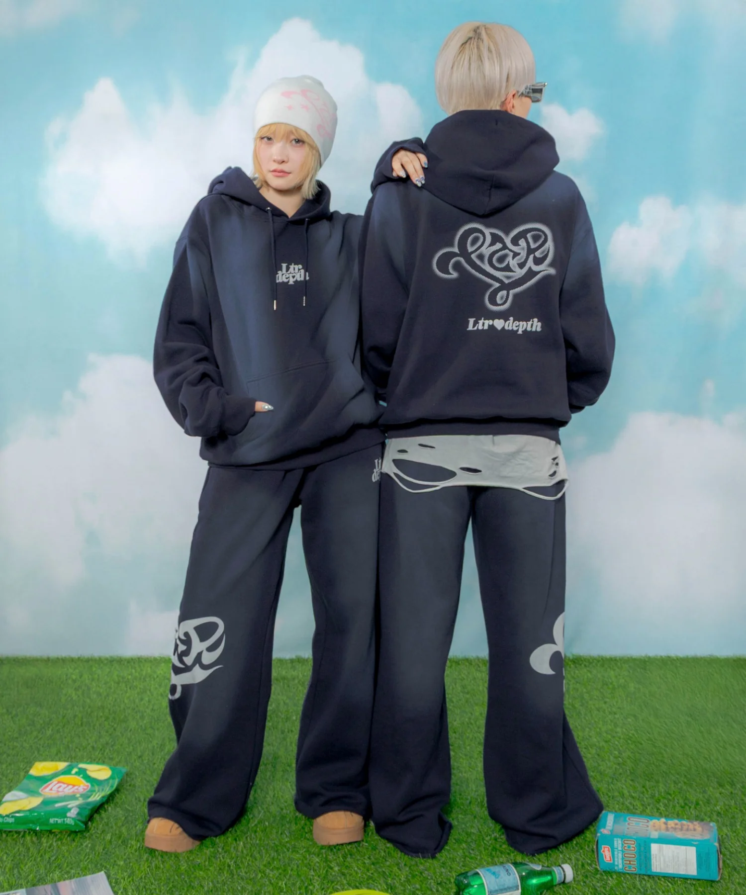 裏起毛ハートモチーフスウェットパンツ - Image 20