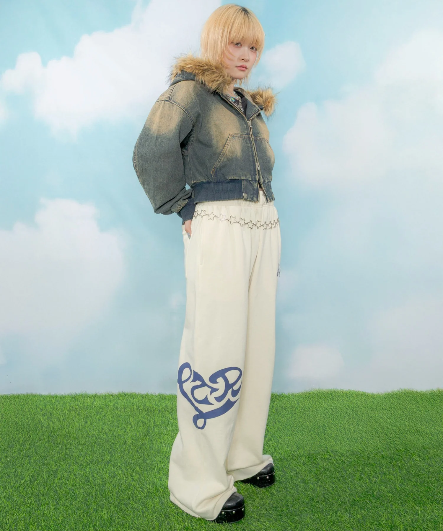 裏起毛ハートモチーフスウェットパンツ - Image 34