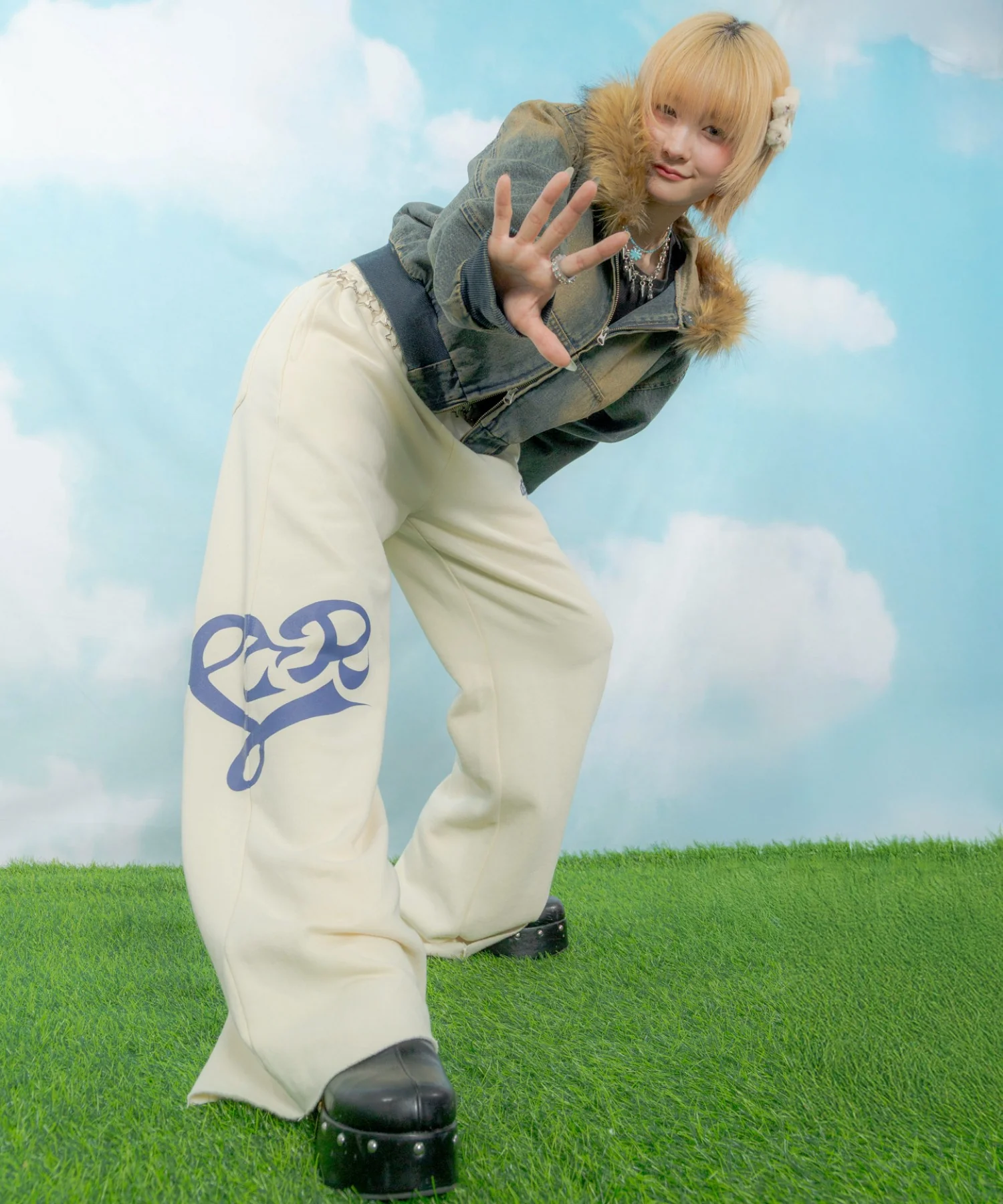 裏起毛ハートモチーフスウェットパンツ - Image 35