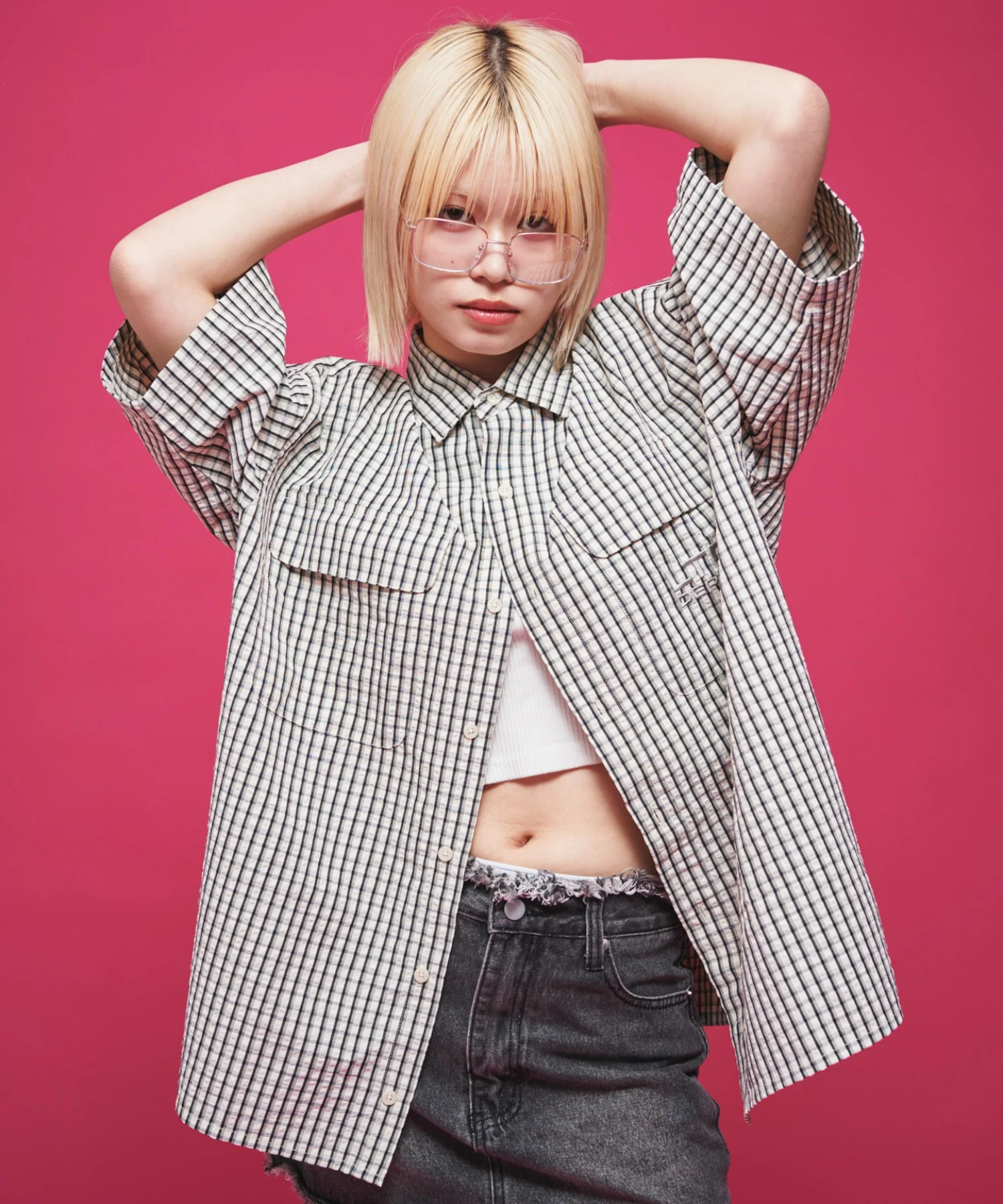 ミニマムチェックロゴシャツ（SS） - Image 5