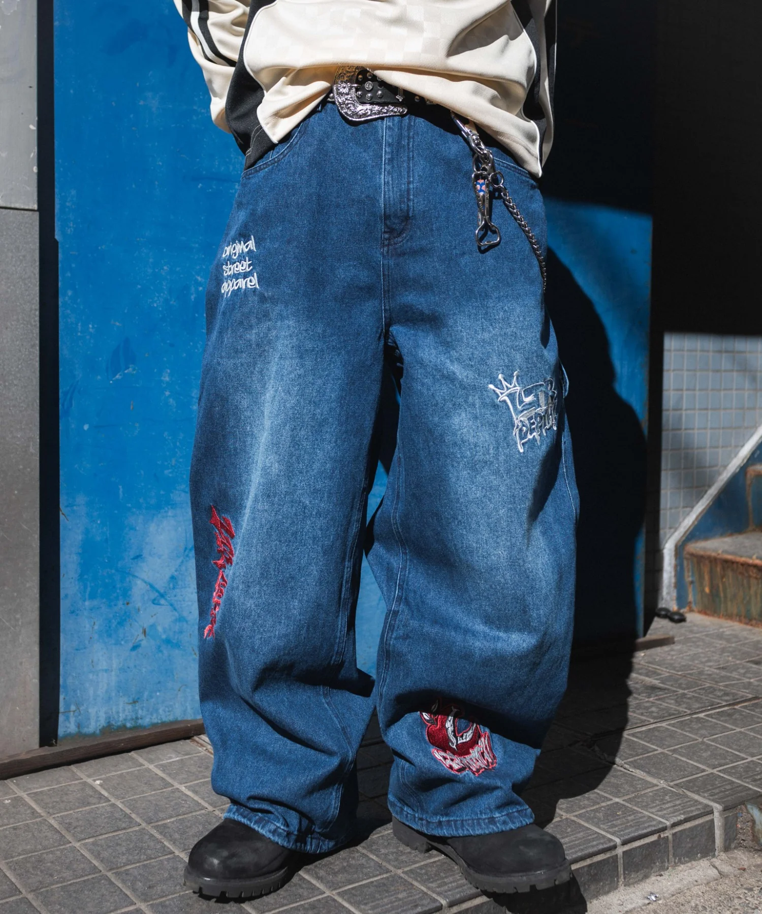 グラフィックデニムパンツ - Image 7