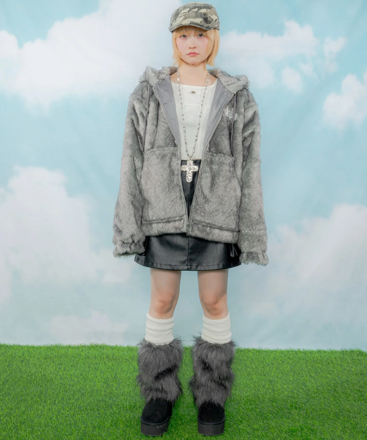 ファーフードロゴブルゾン - Image 12