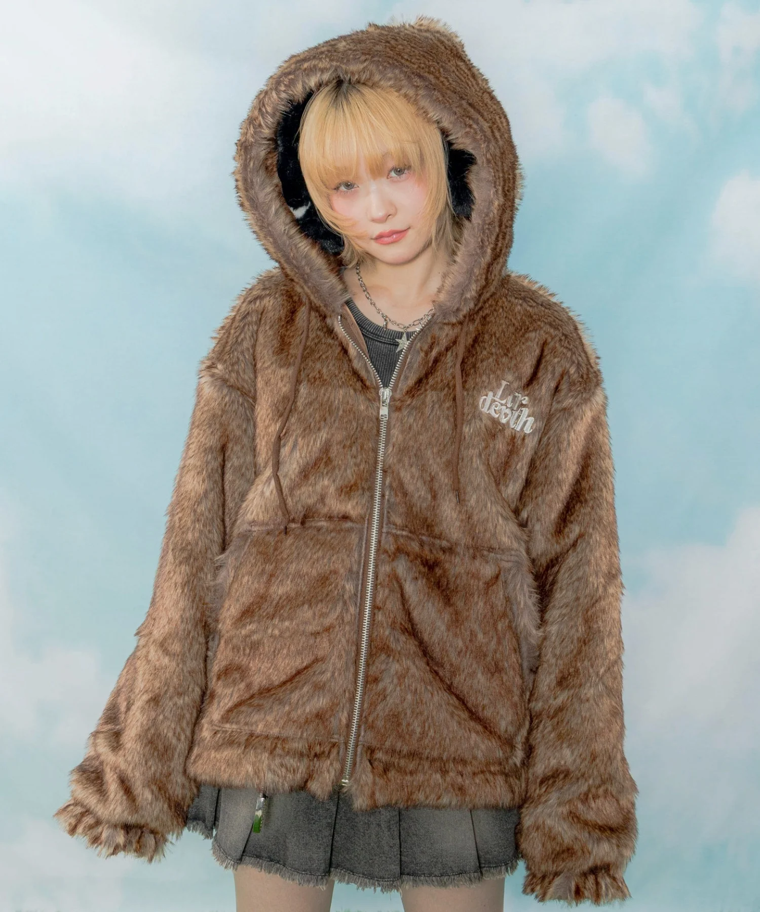 ファーフードロゴブルゾン - Image 6