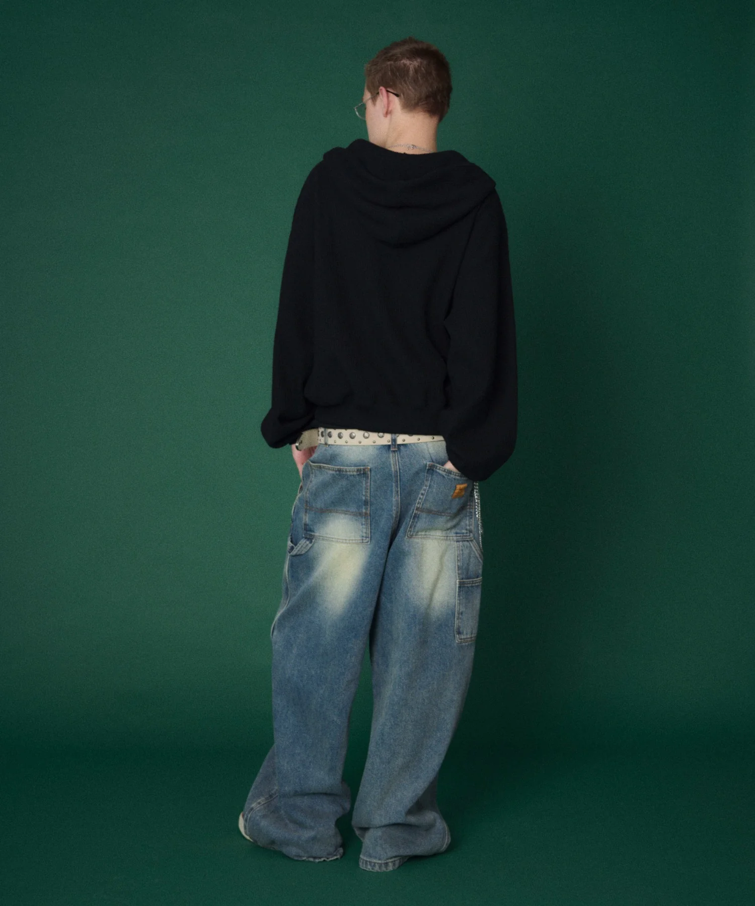 ワッフルグラフィックカットZIPパーカー - Image 26