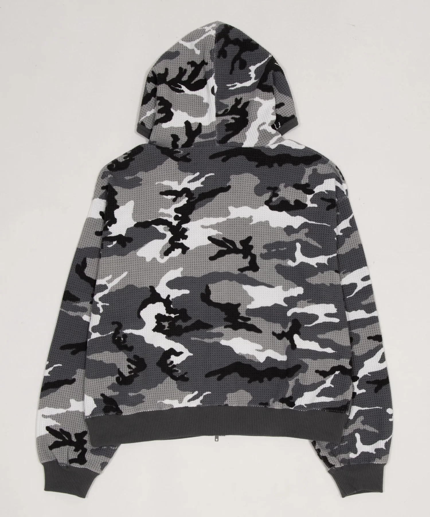 ワッフルグラフィックカットZIPパーカー - Image 40