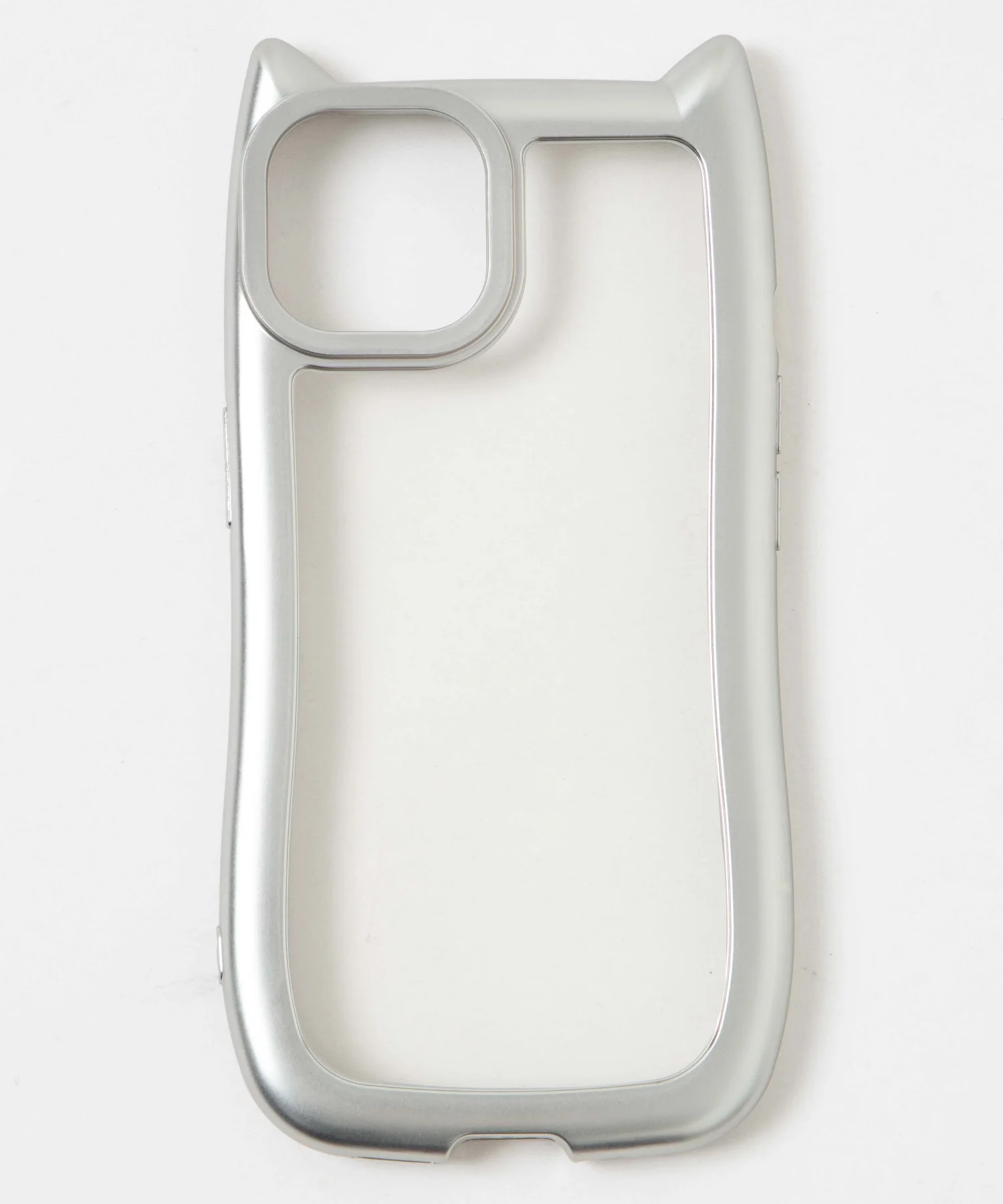 猫耳フレームiphoneケース(シルバー) - Image 10