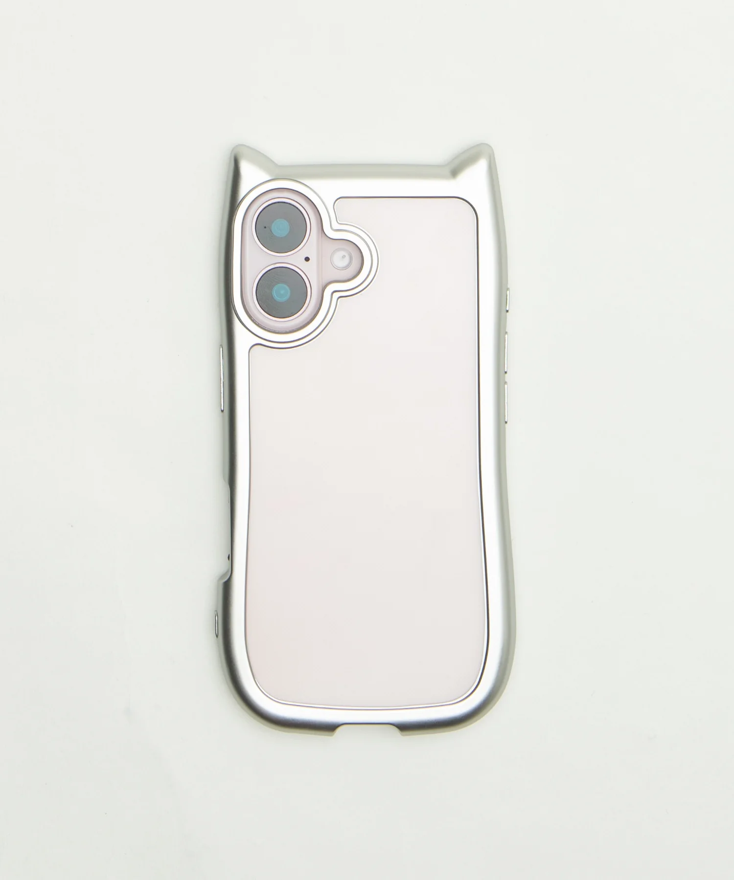 猫耳フレームiphoneケース(シルバー) - Image 5