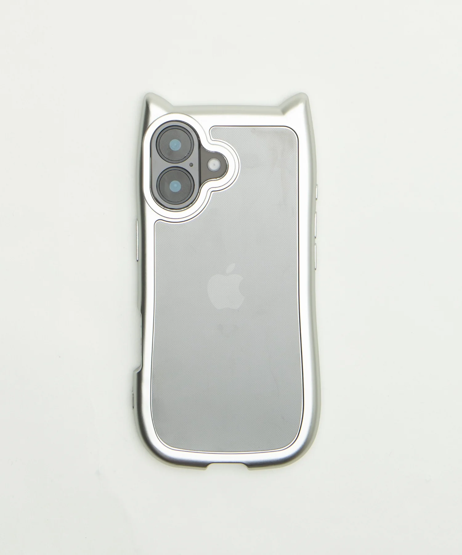 猫耳フレームiphoneケース(シルバー) - Image 6