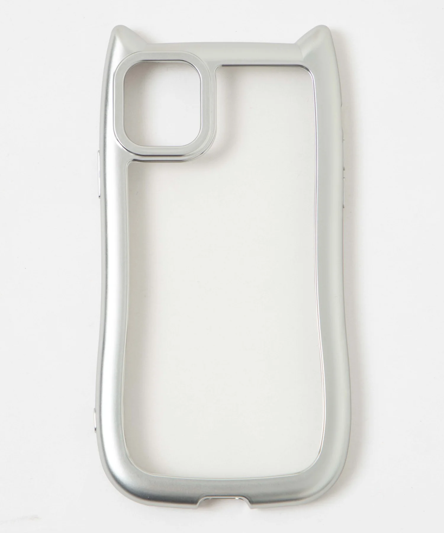 猫耳フレームiphoneケース(シルバー) - Image 8