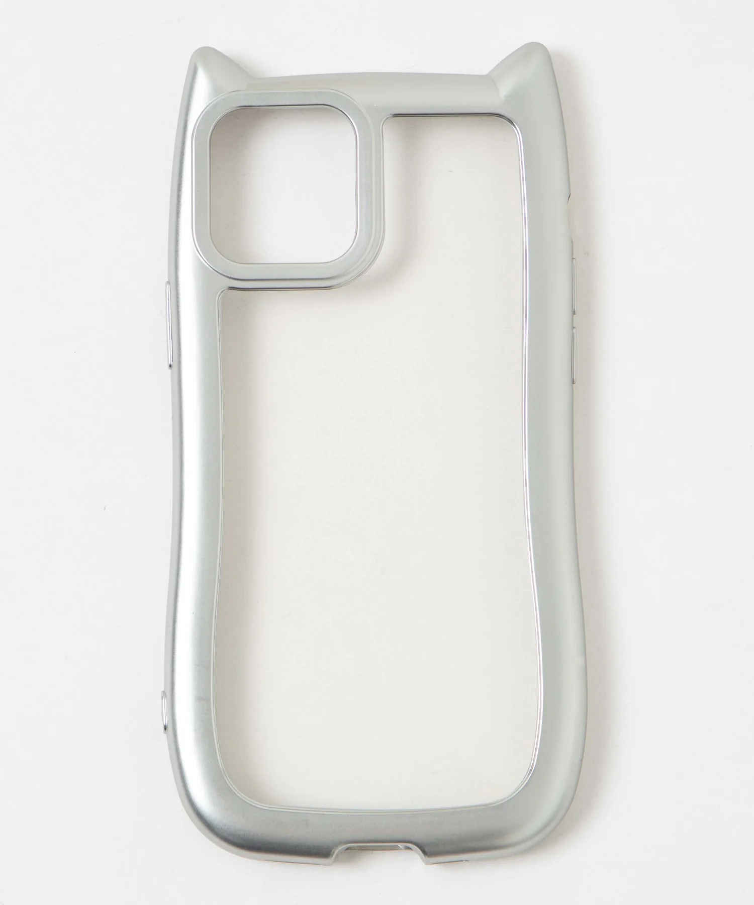 猫耳フレームiphoneケース(シルバー) - Image 9