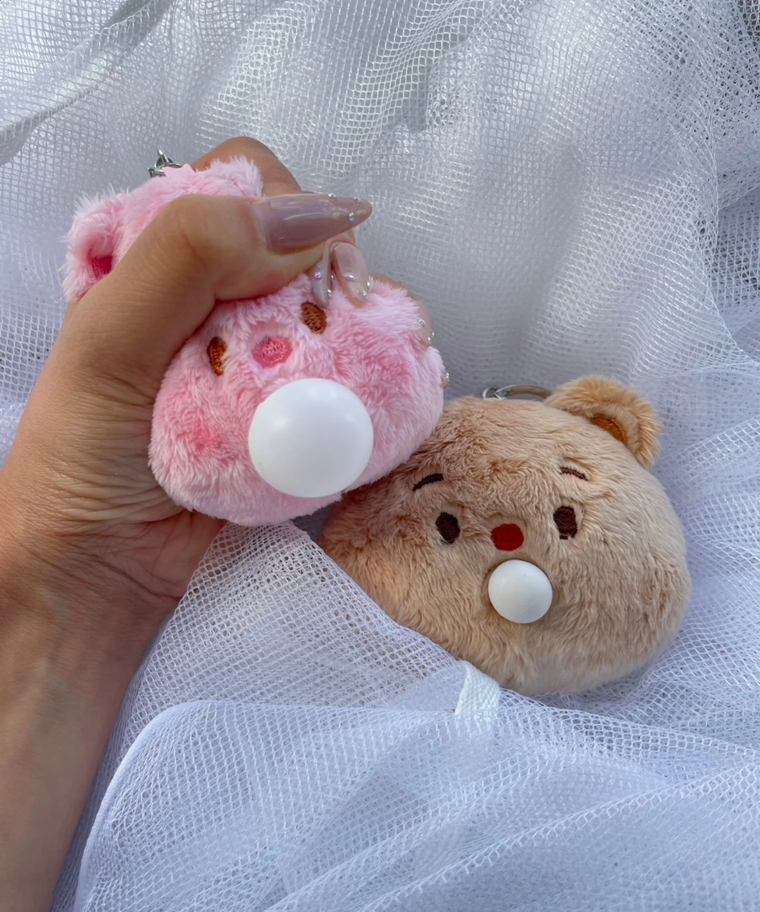 ぷくぷくベアぬいぐるみキーホルダー - Image 3