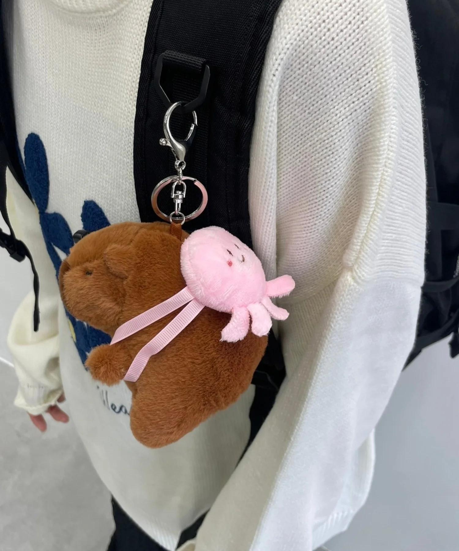 リュックカピバラぬいぐるみキーホルダー - Image 4